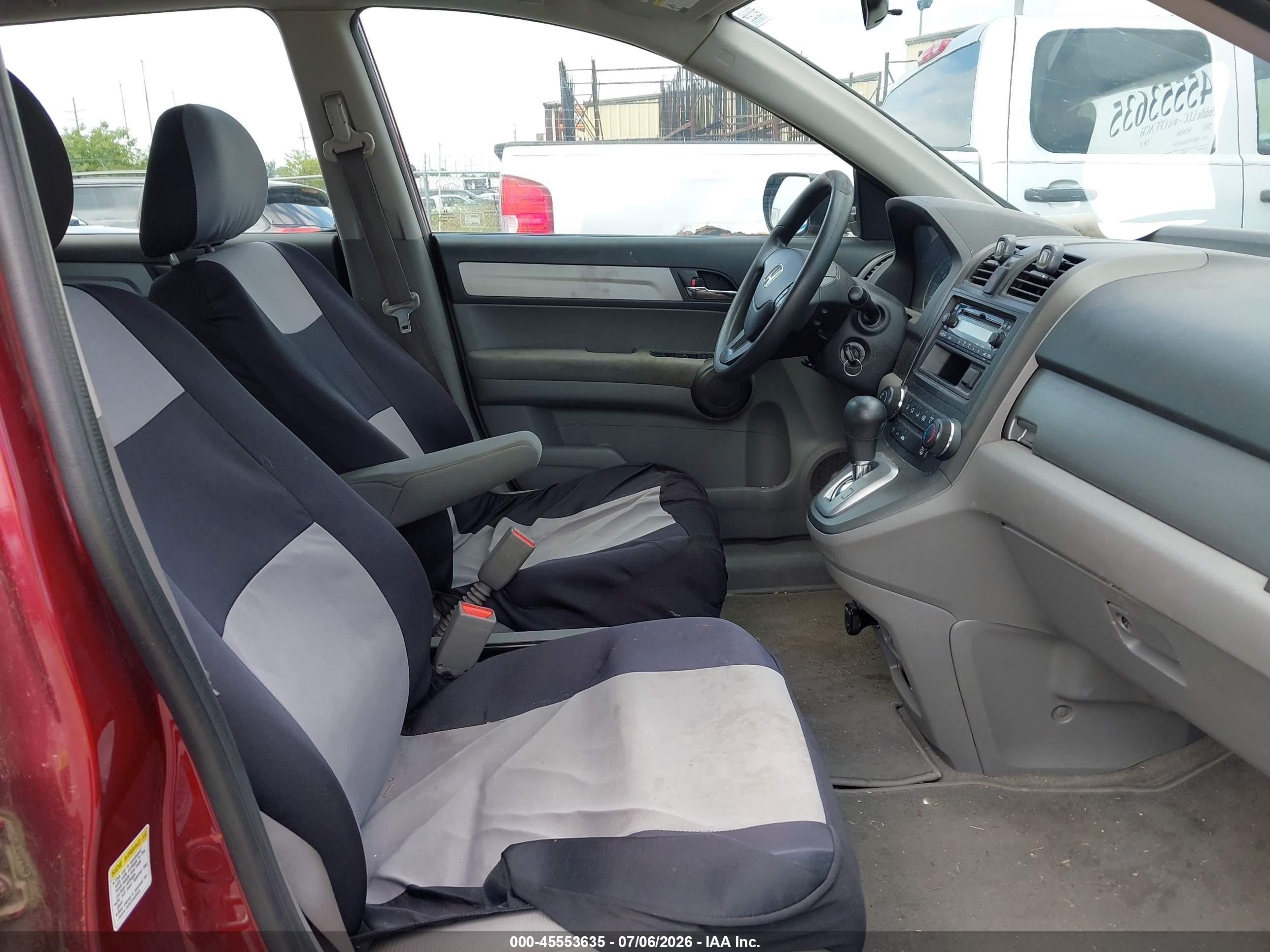 2010 Honda Cr-v Lx Burgundy vin: 5J6RE3H36AL027349
