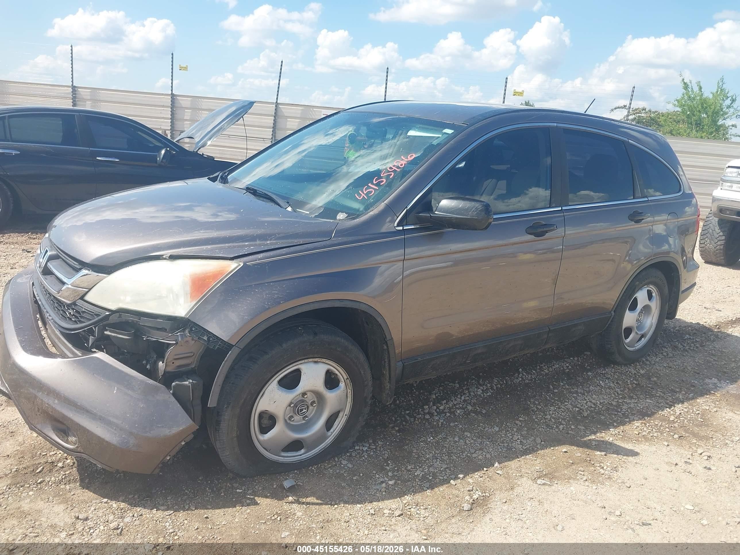 2010 Honda Cr-v Lx Gray vin: 5J6RE3H36AL032616