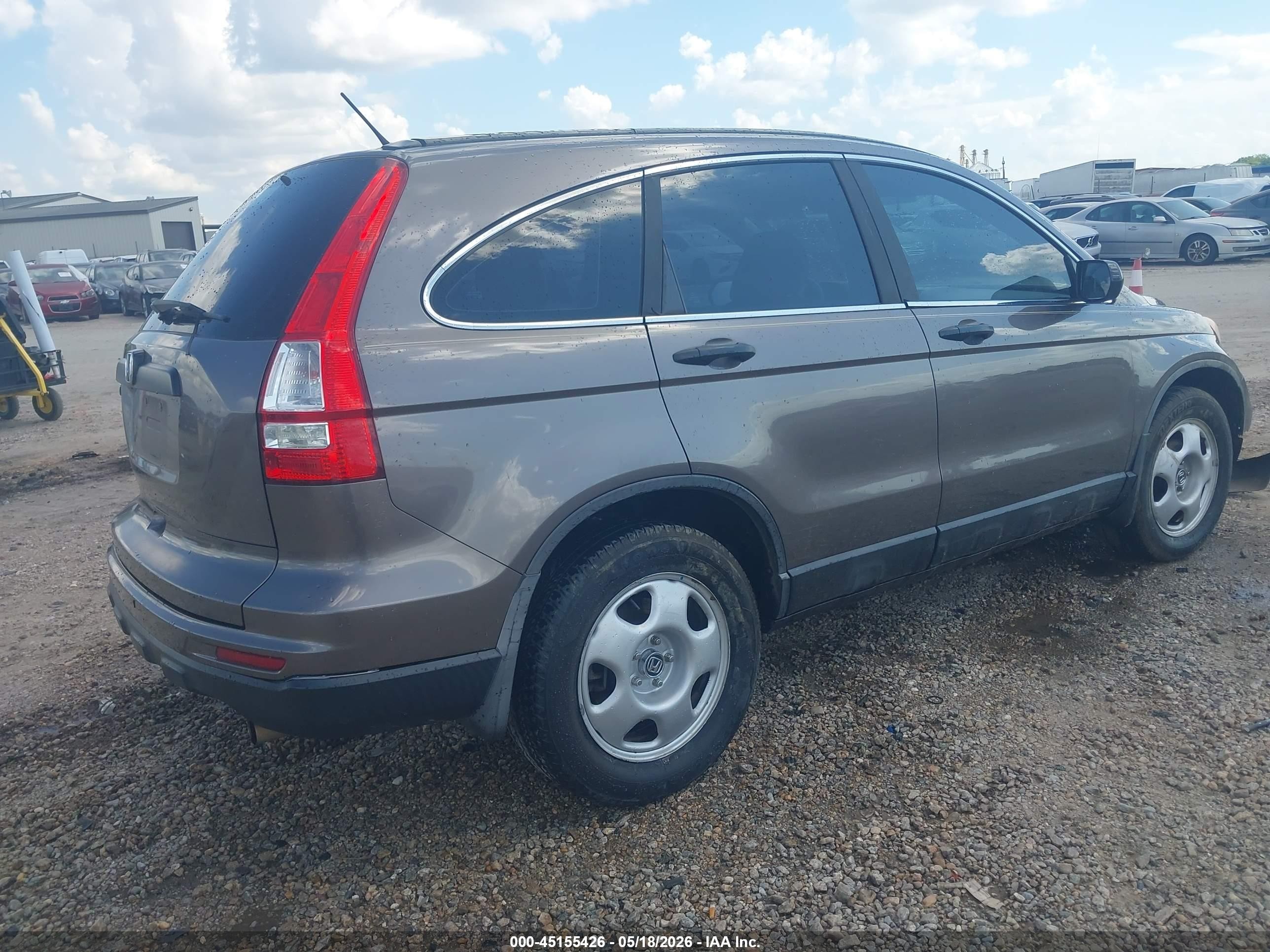 2010 Honda Cr-v Lx Gray vin: 5J6RE3H36AL032616