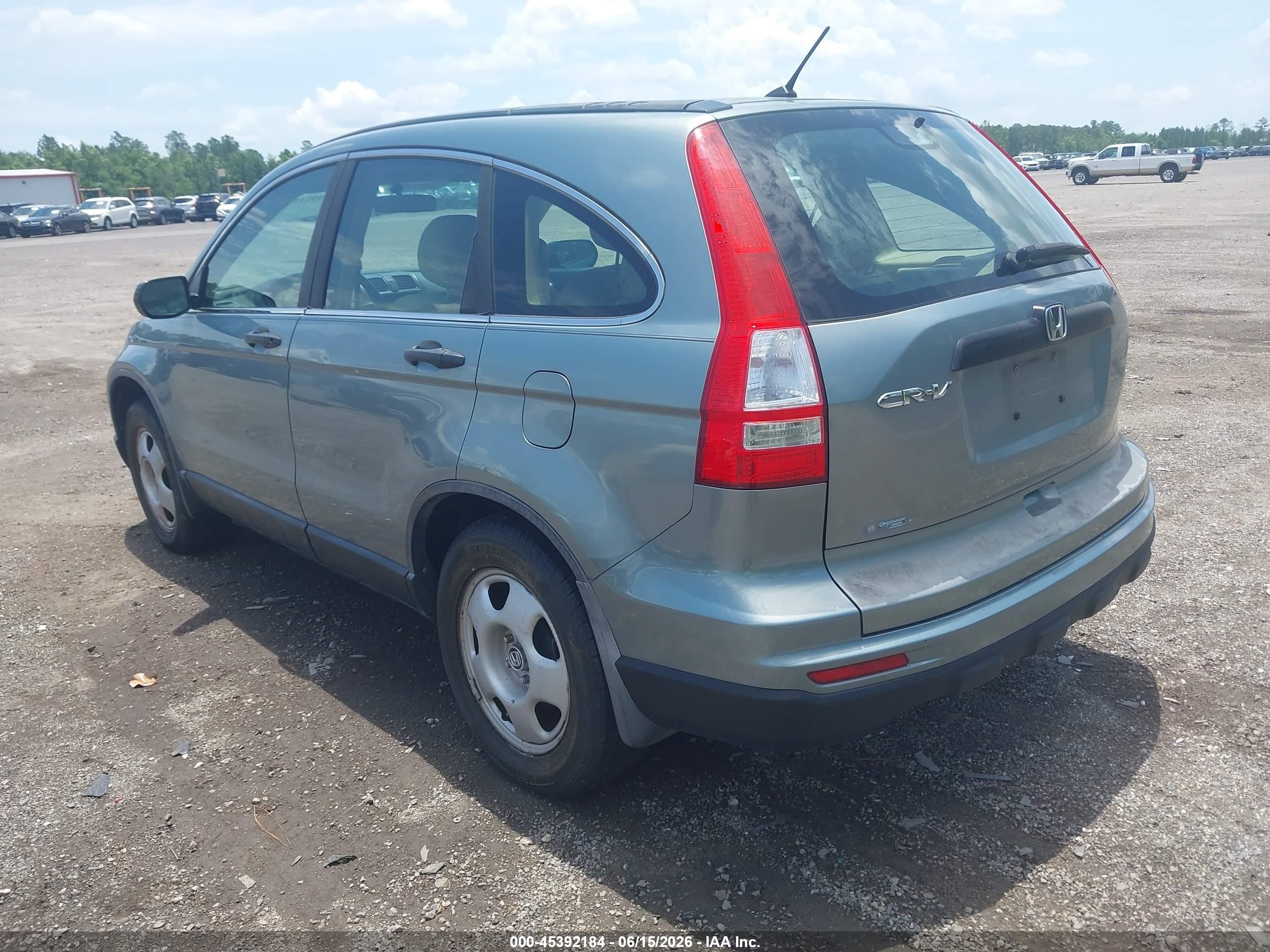 2010 Honda Cr-v Lx Green vin: 5J6RE3H36AL033135