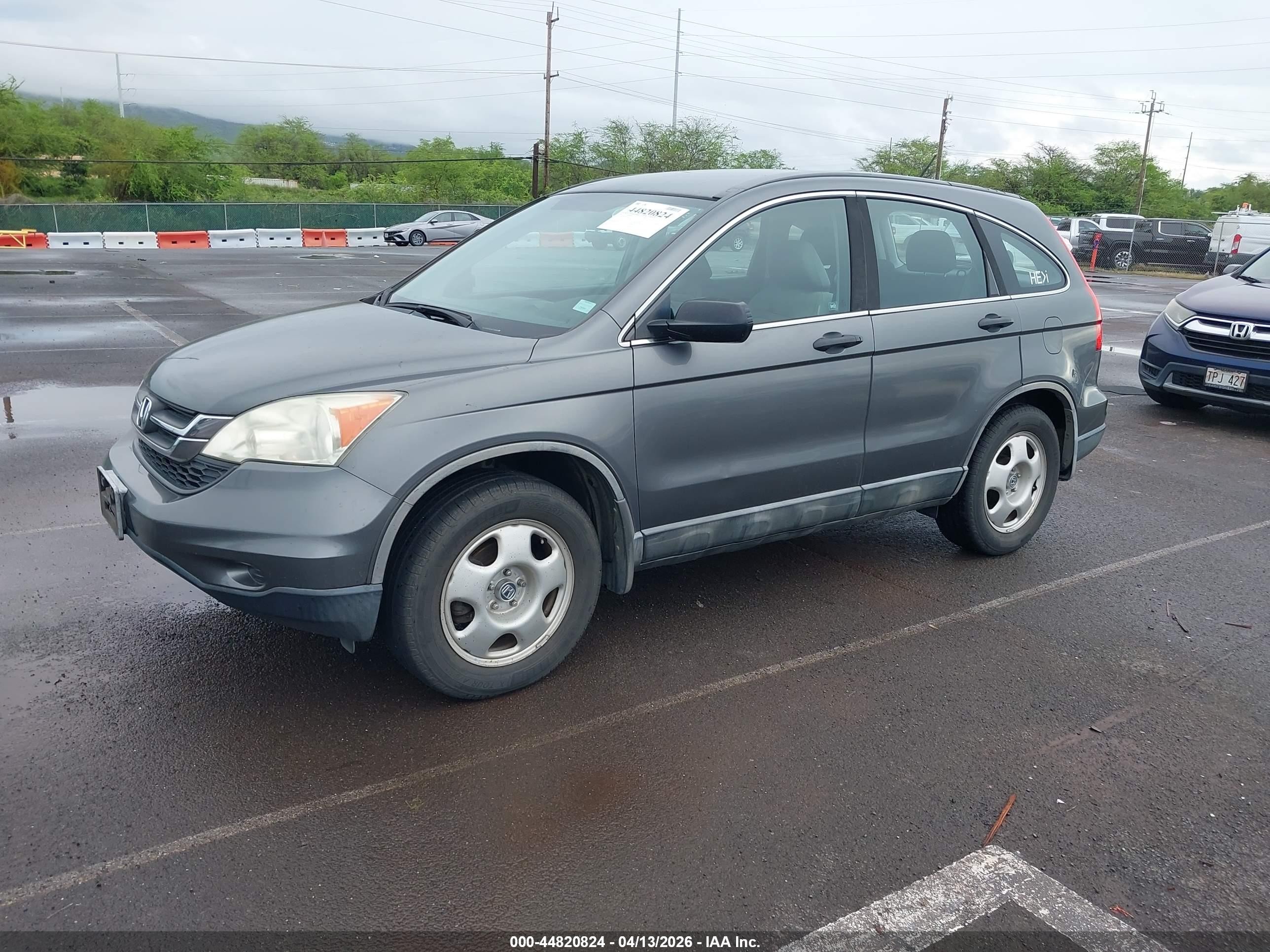 2010 Honda Cr-v Lx Gray vin: 5J6RE3H36AL044149