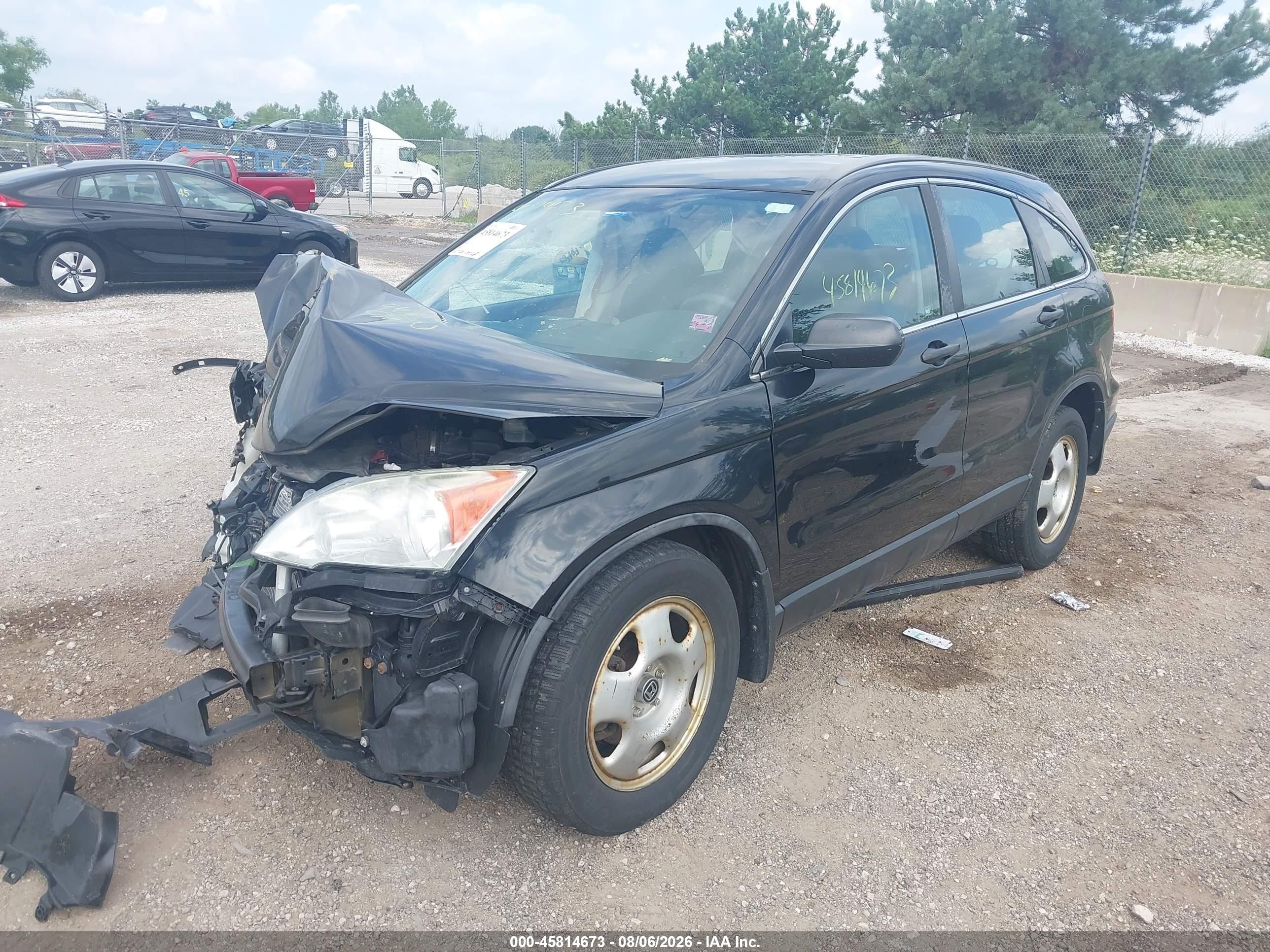 2011 Honda Cr-v Lx Black vin: 5J6RE3H36BL010309