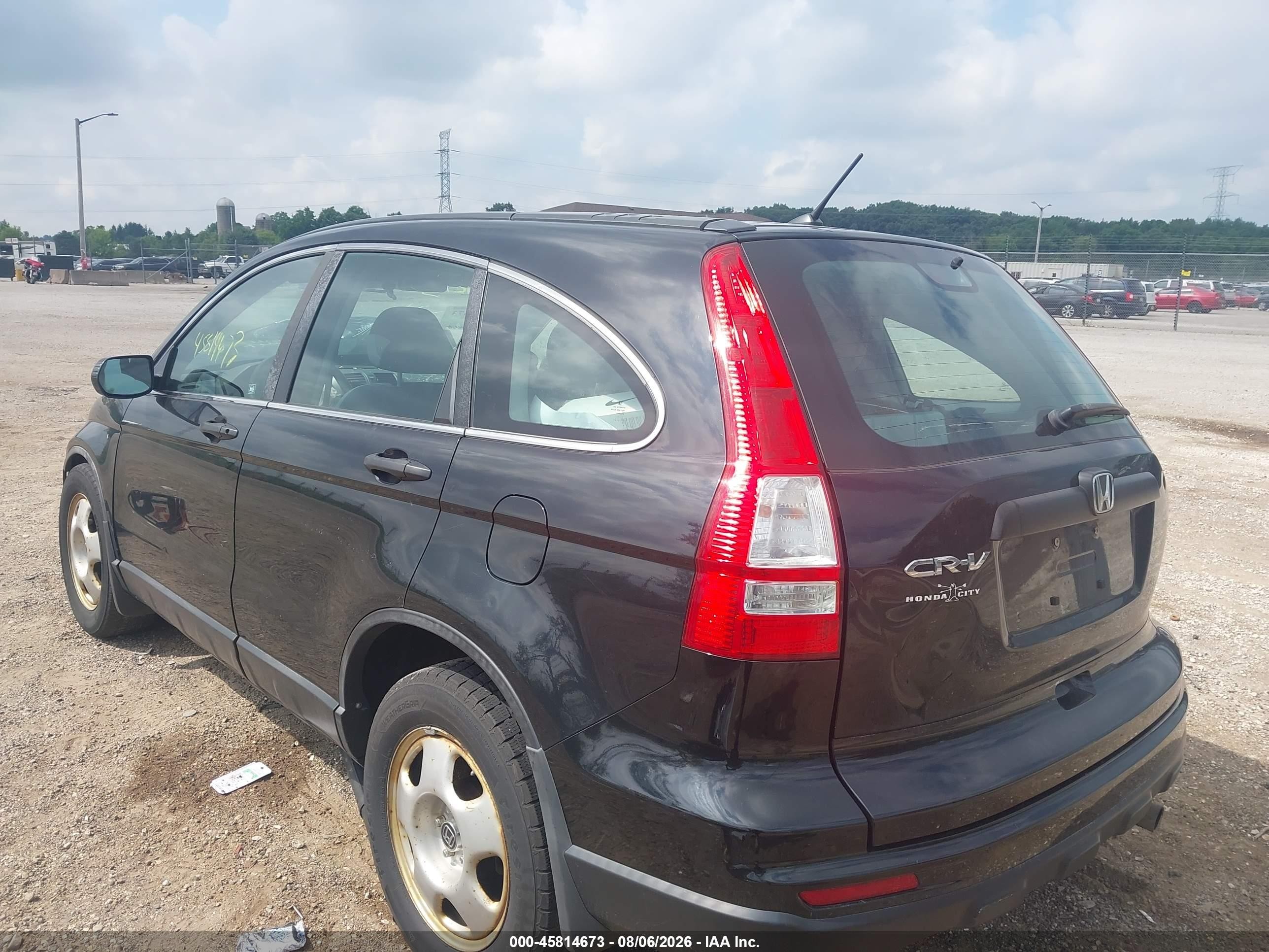 2011 Honda Cr-v Lx Black vin: 5J6RE3H36BL010309