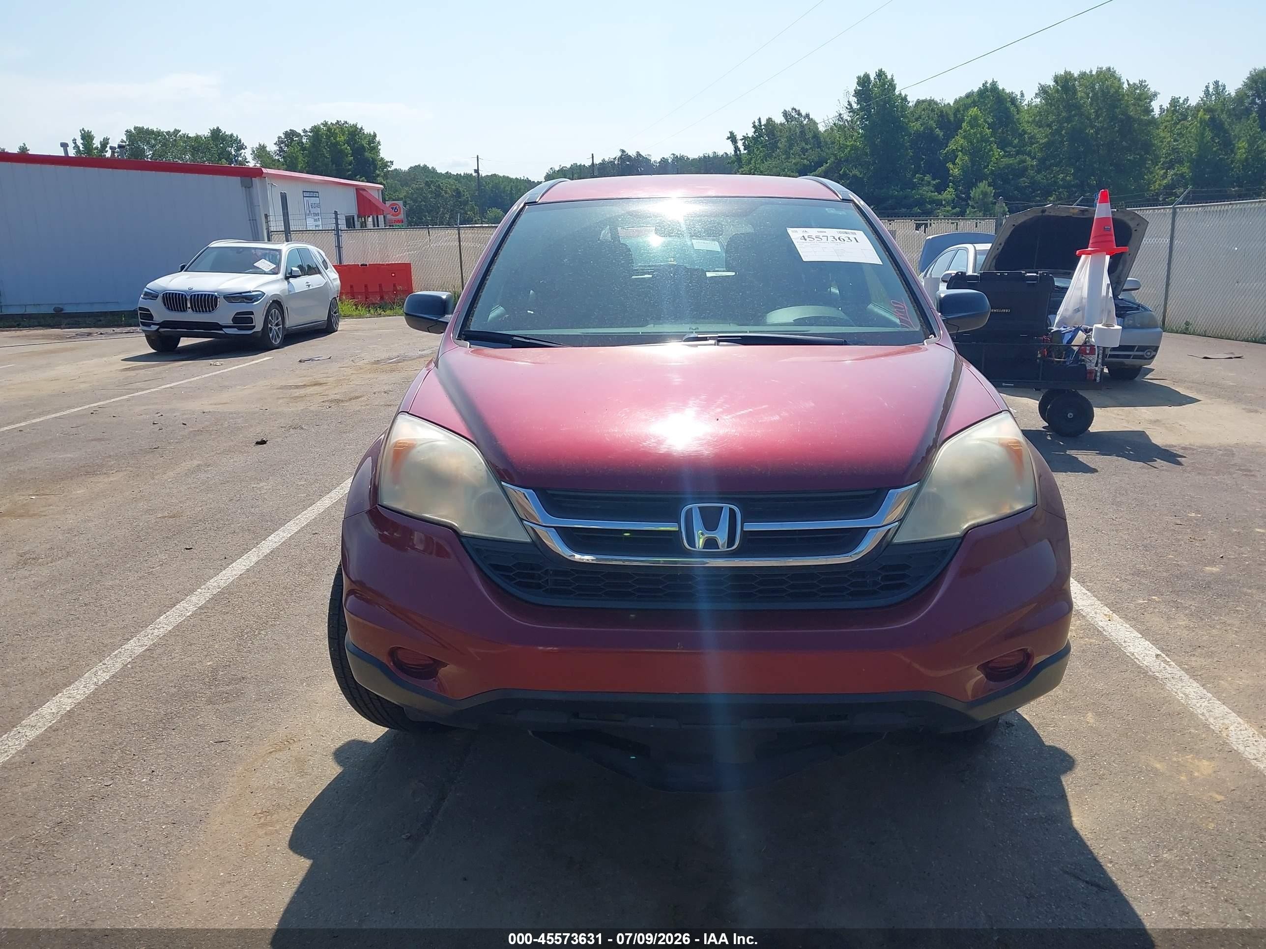2010 Honda Cr-v Lx Maroon vin: 5J6RE3H37AL007420