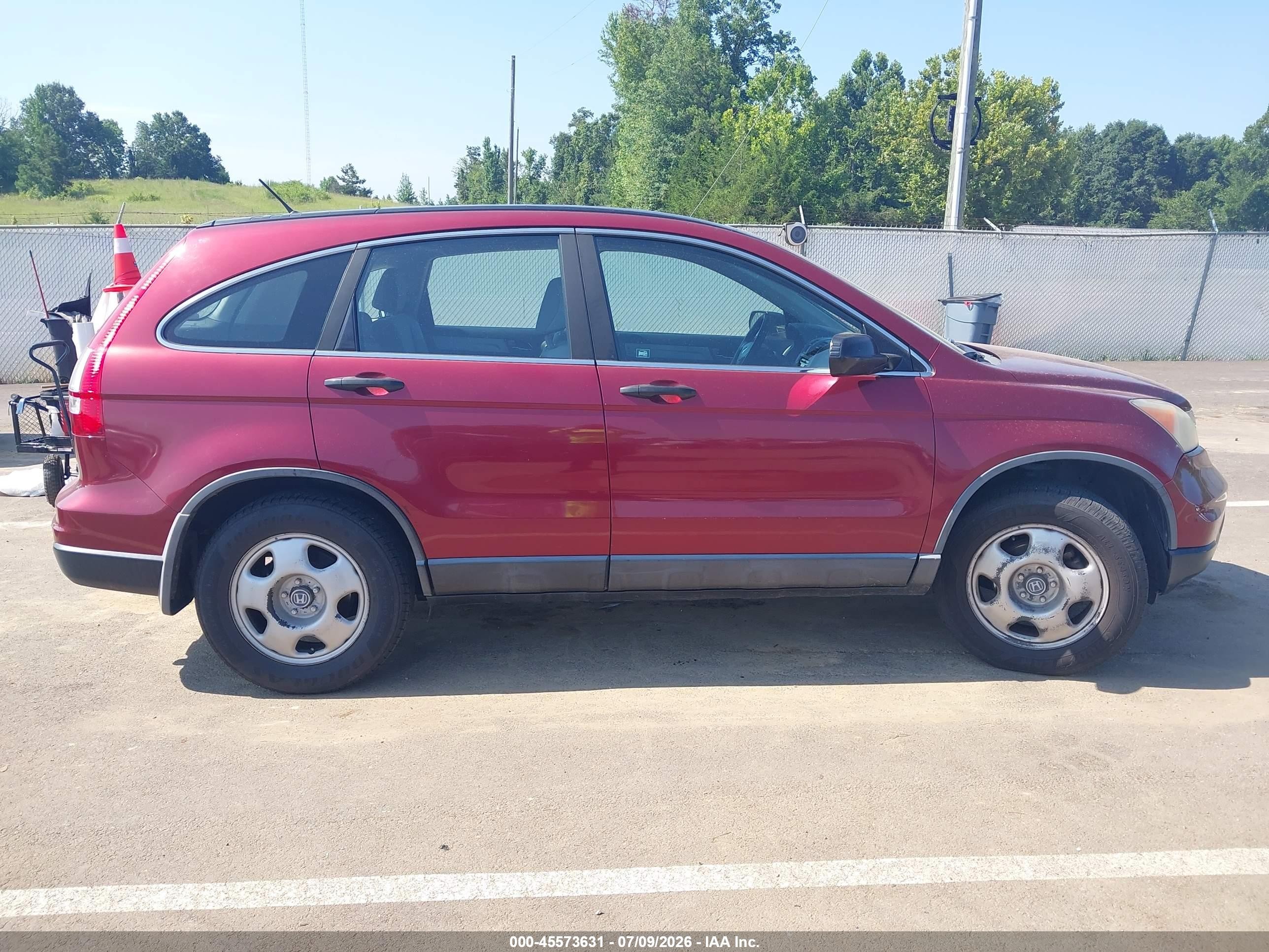 2010 Honda Cr-v Lx Maroon vin: 5J6RE3H37AL007420