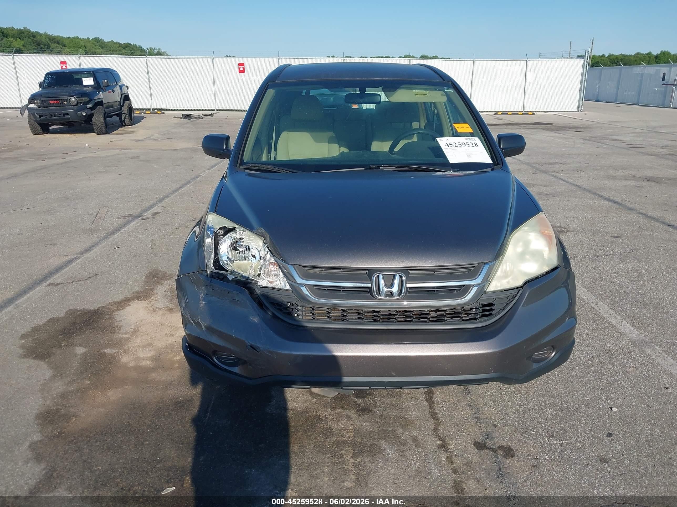 2010 Honda Cr-v Lx Gray vin: 5J6RE3H37AL018224