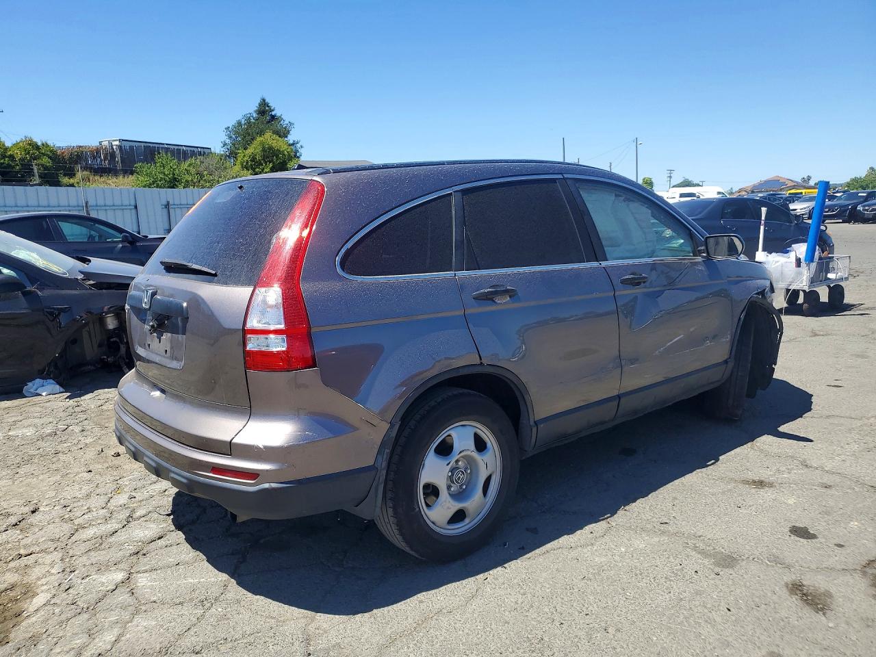 2010 Honda Cr-v Lx Gray vin: 5J6RE3H37AL032561
