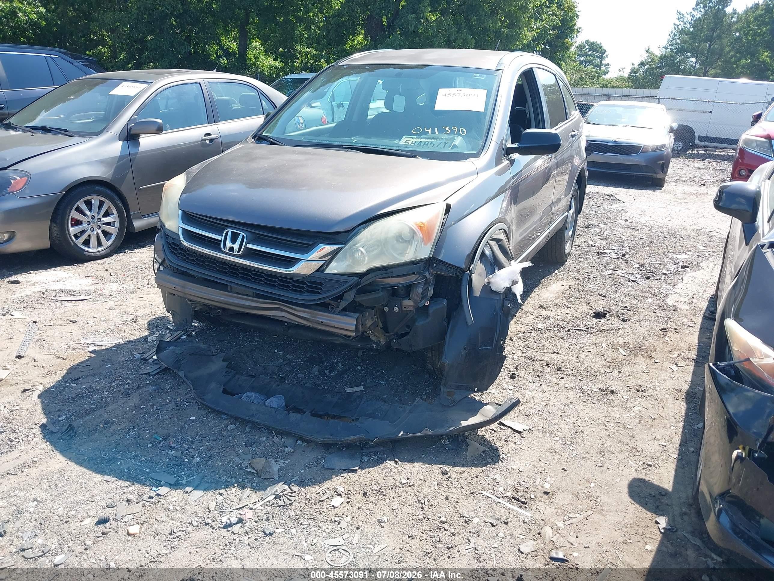 2010 Honda Cr-v Lx Серый vin: 5J6RE3H37AL041390