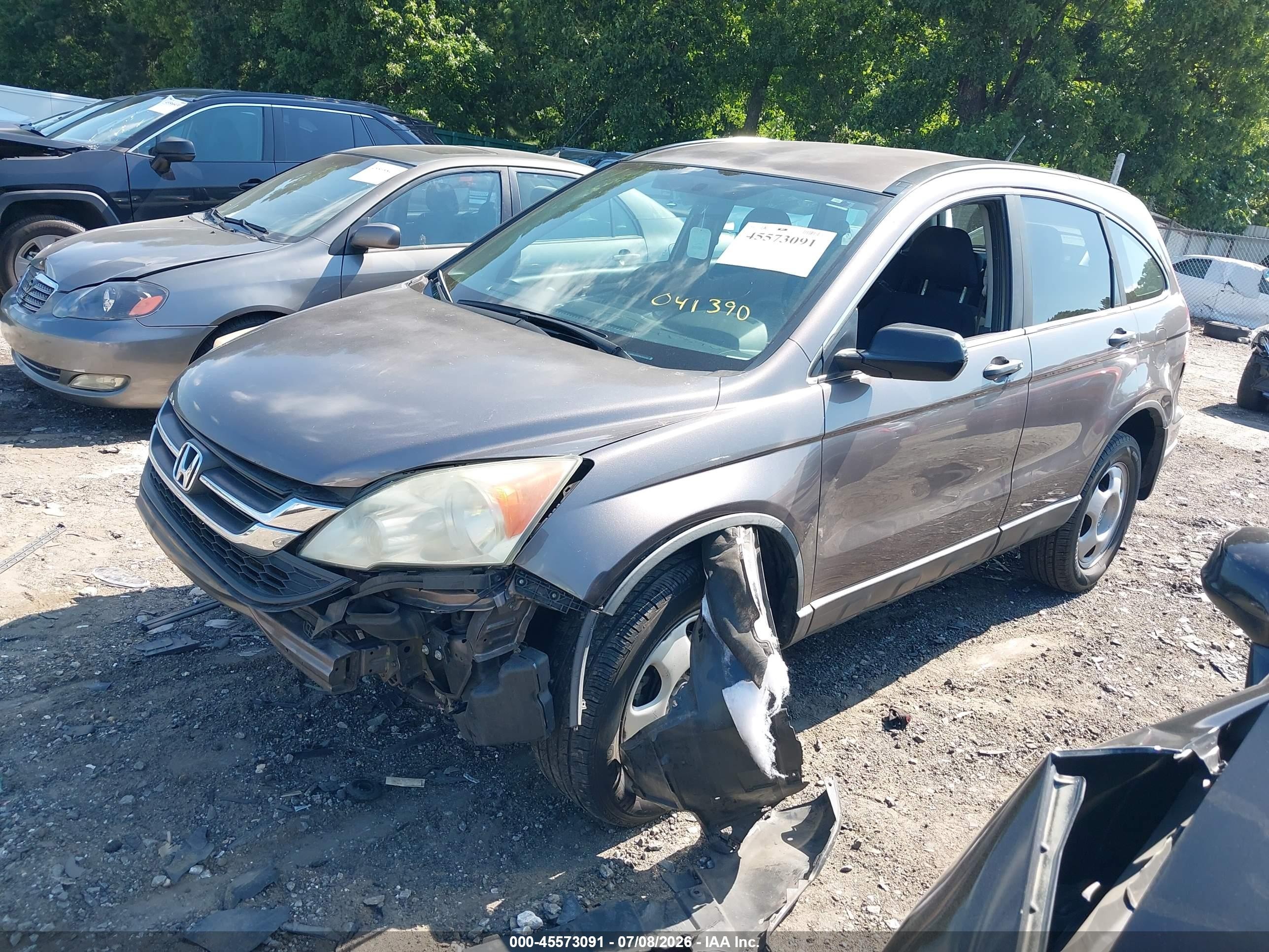 2010 Honda Cr-v Lx Серый vin: 5J6RE3H37AL041390