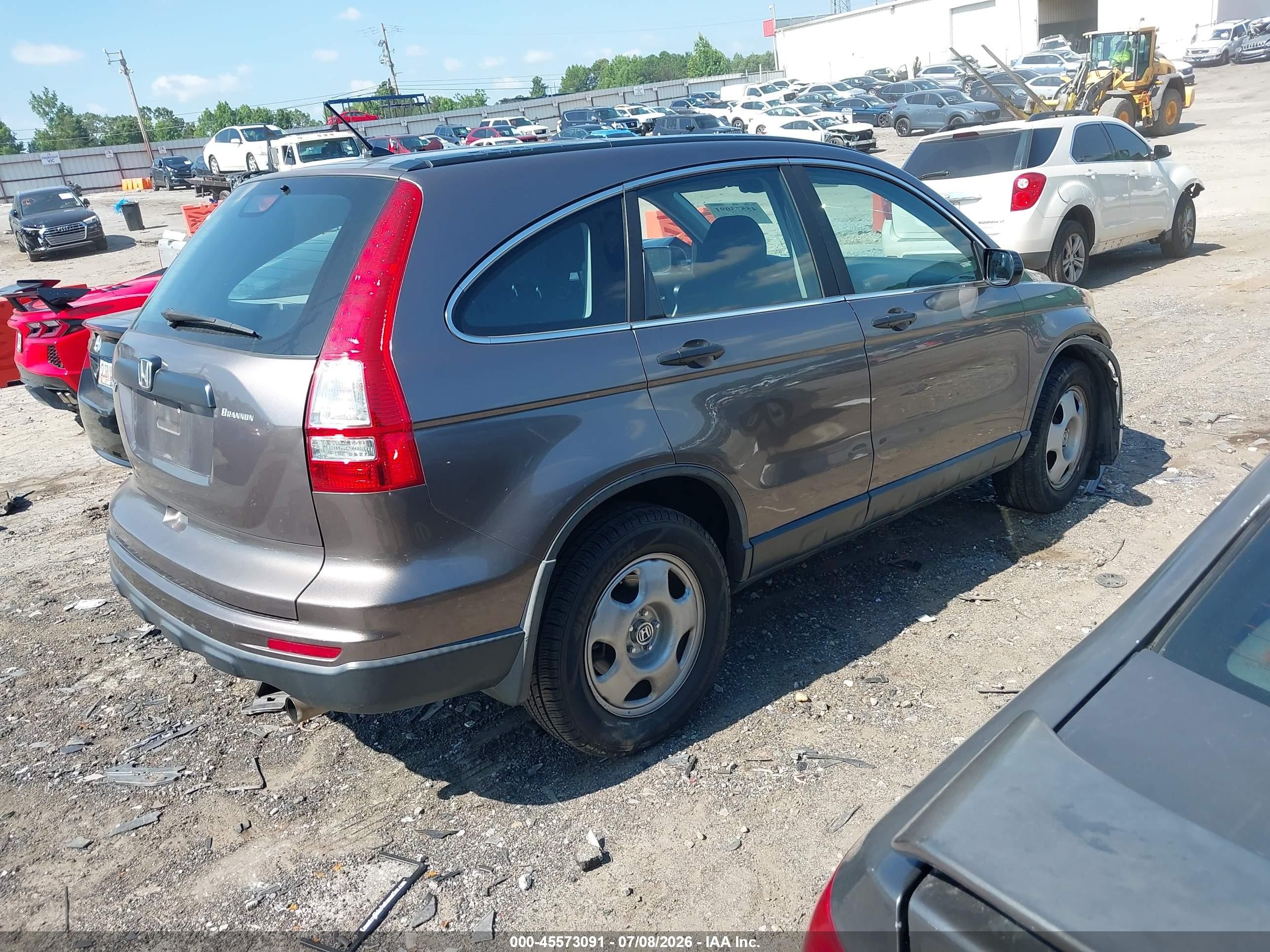 2010 Honda Cr-v Lx Серый vin: 5J6RE3H37AL041390