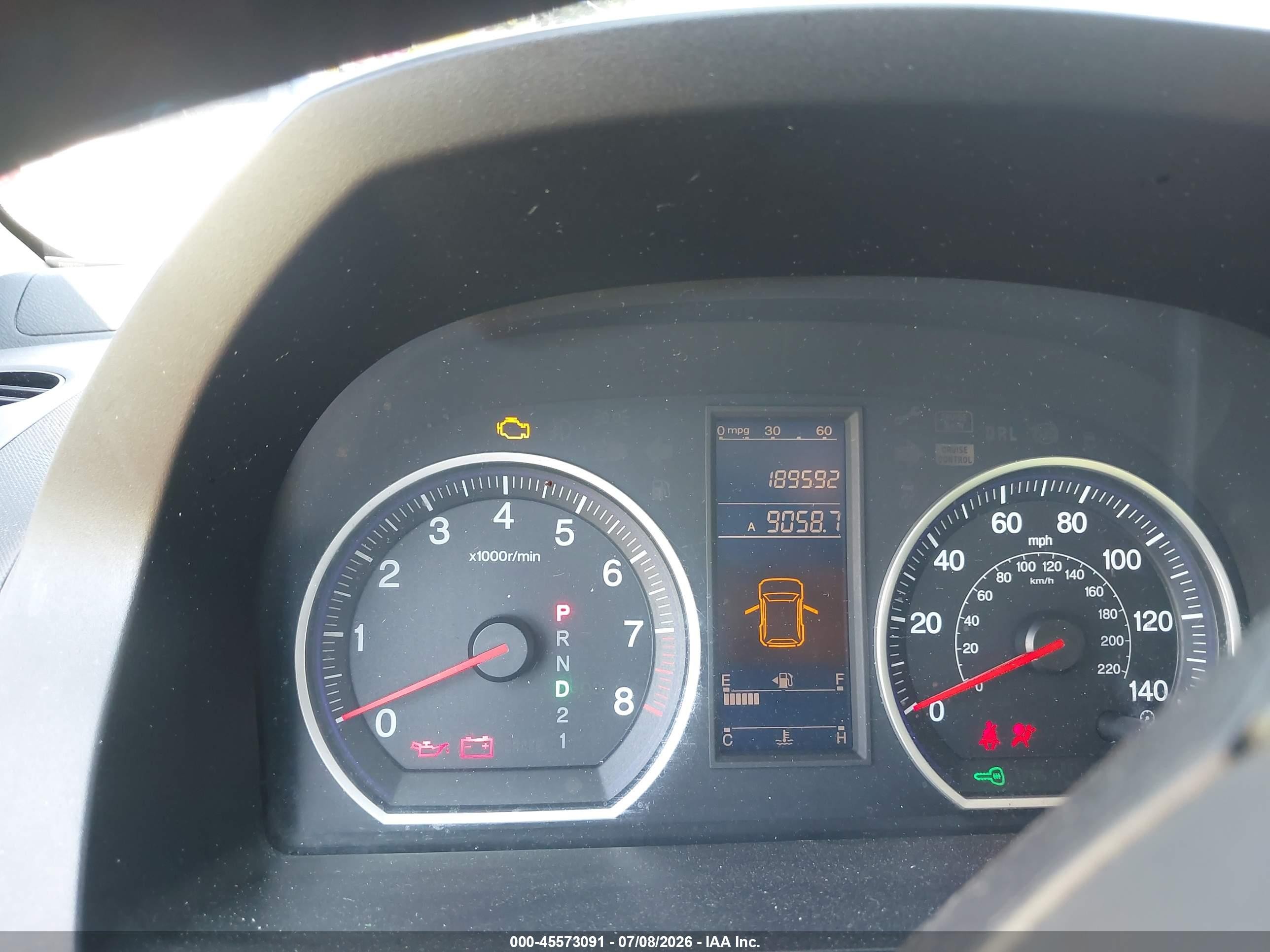 2010 Honda Cr-v Lx Серый vin: 5J6RE3H37AL041390