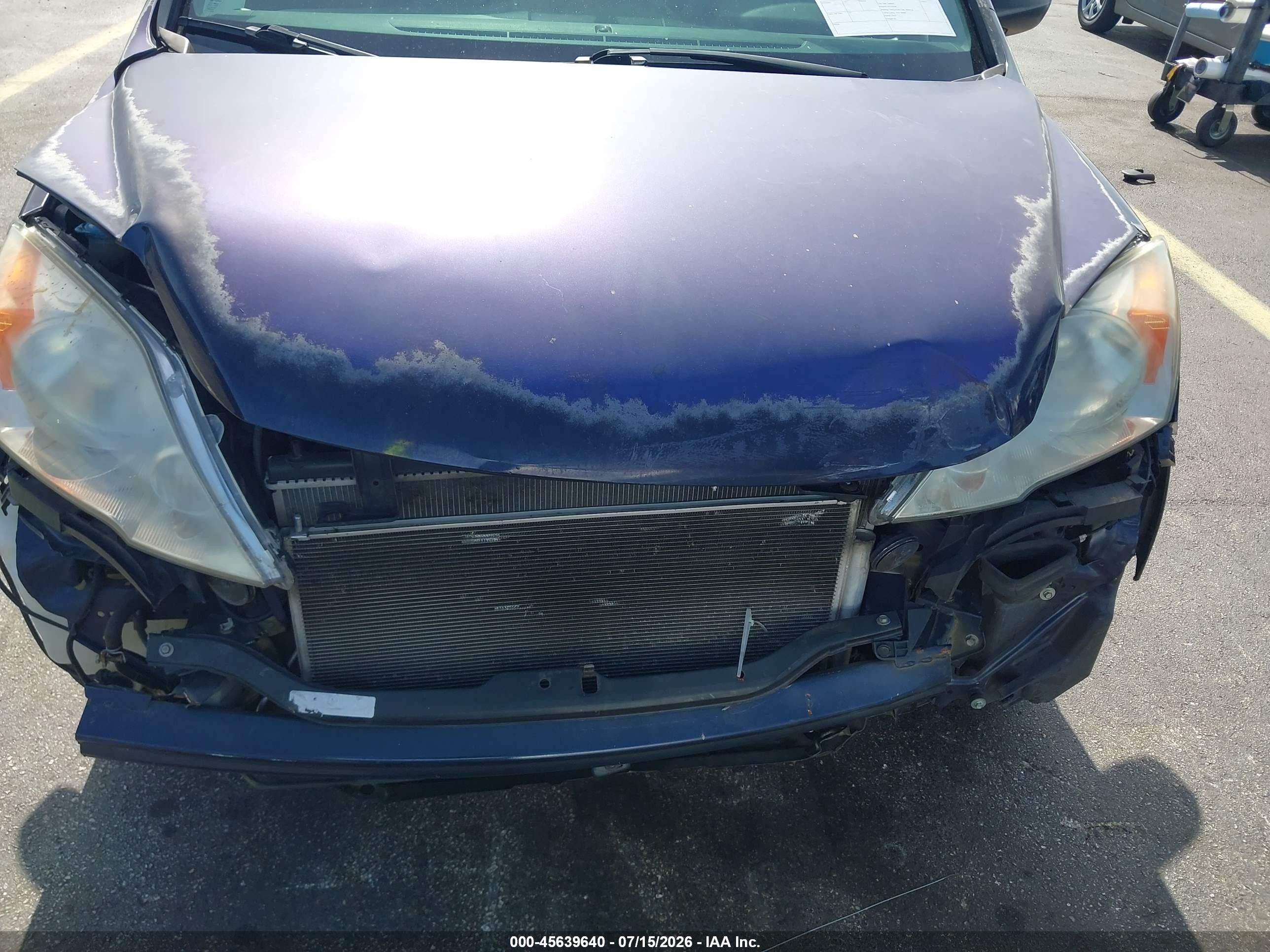 2010 Honda Cr-v Lx Blue vin: 5J6RE3H37AL044676