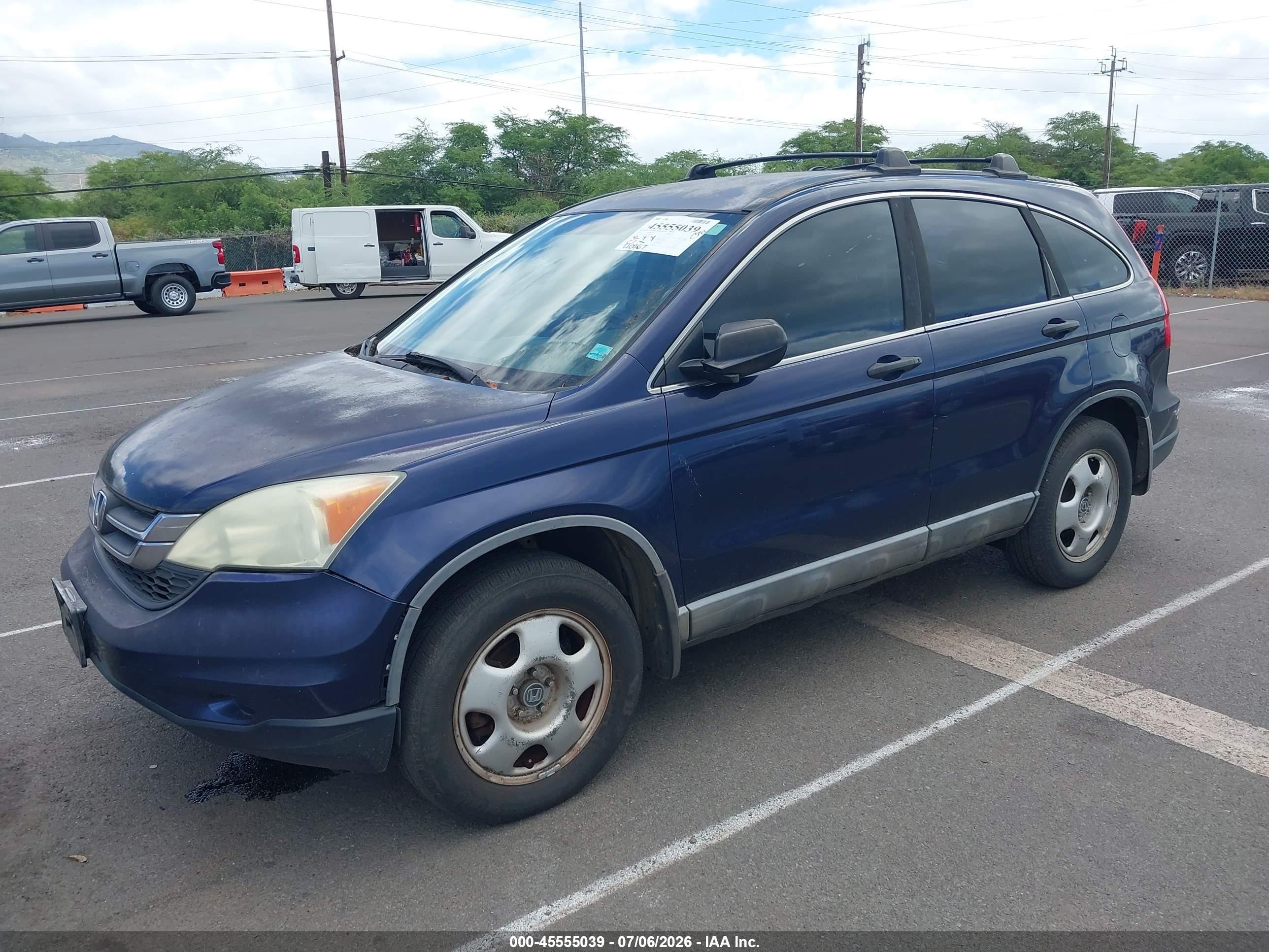 2010 Honda Cr-v Lx Синий vin: 5J6RE3H38AL002193