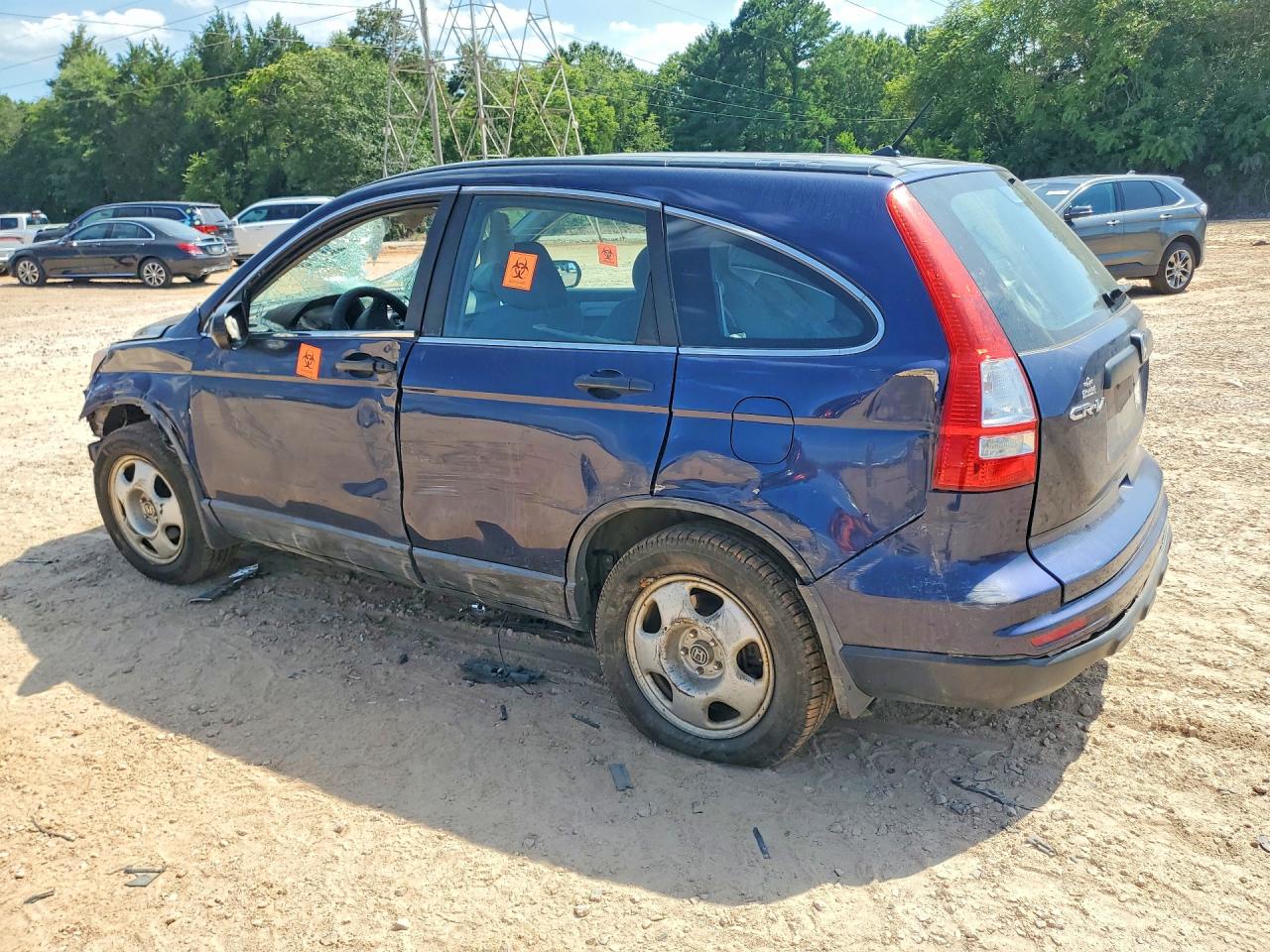 2010 Honda Cr-v Lx Blue vin: 5J6RE3H38AL010004