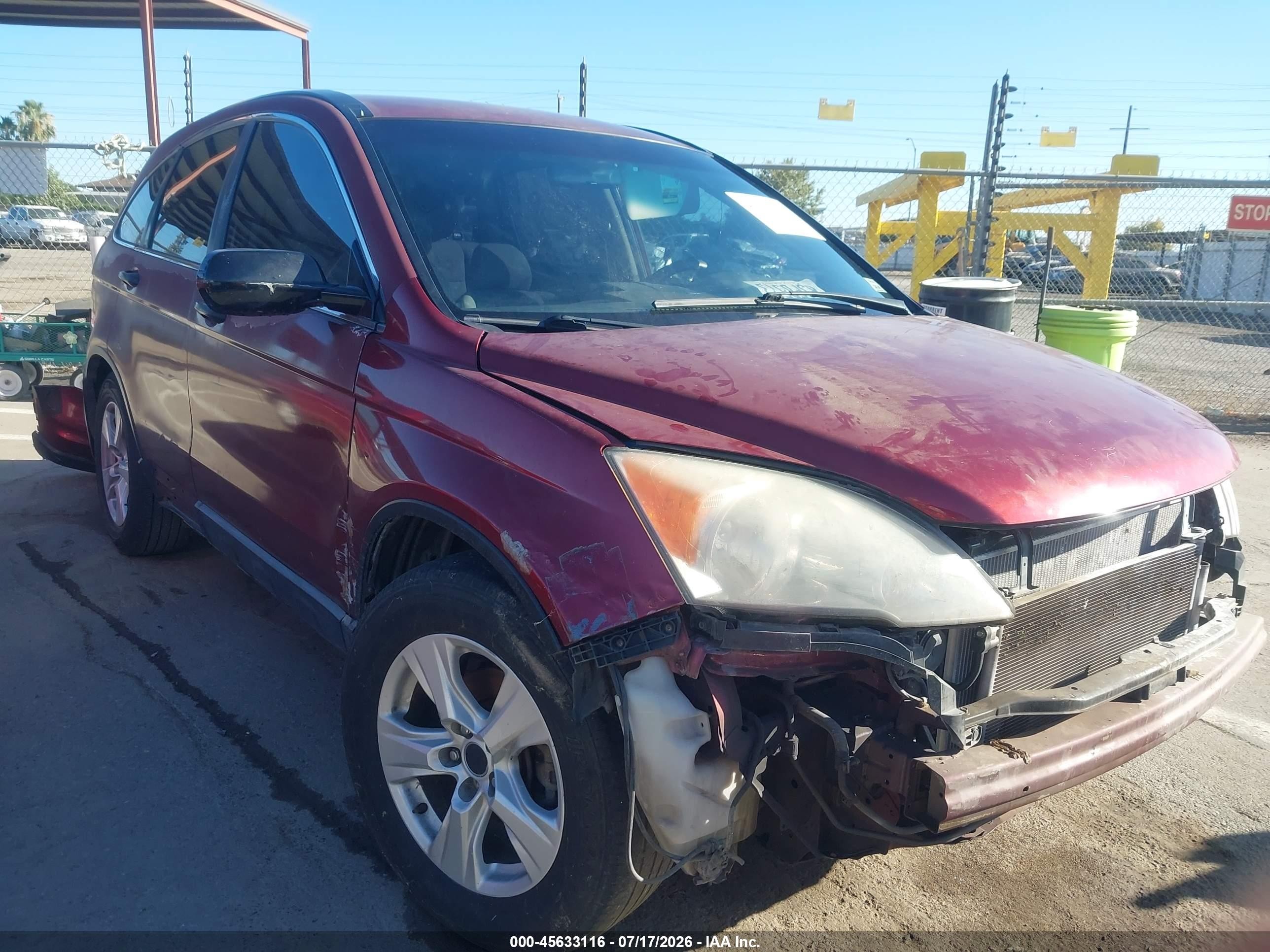 2011 Honda Cr-v Lx Темно-бордовый vin: 5J6RE3H38BL041738