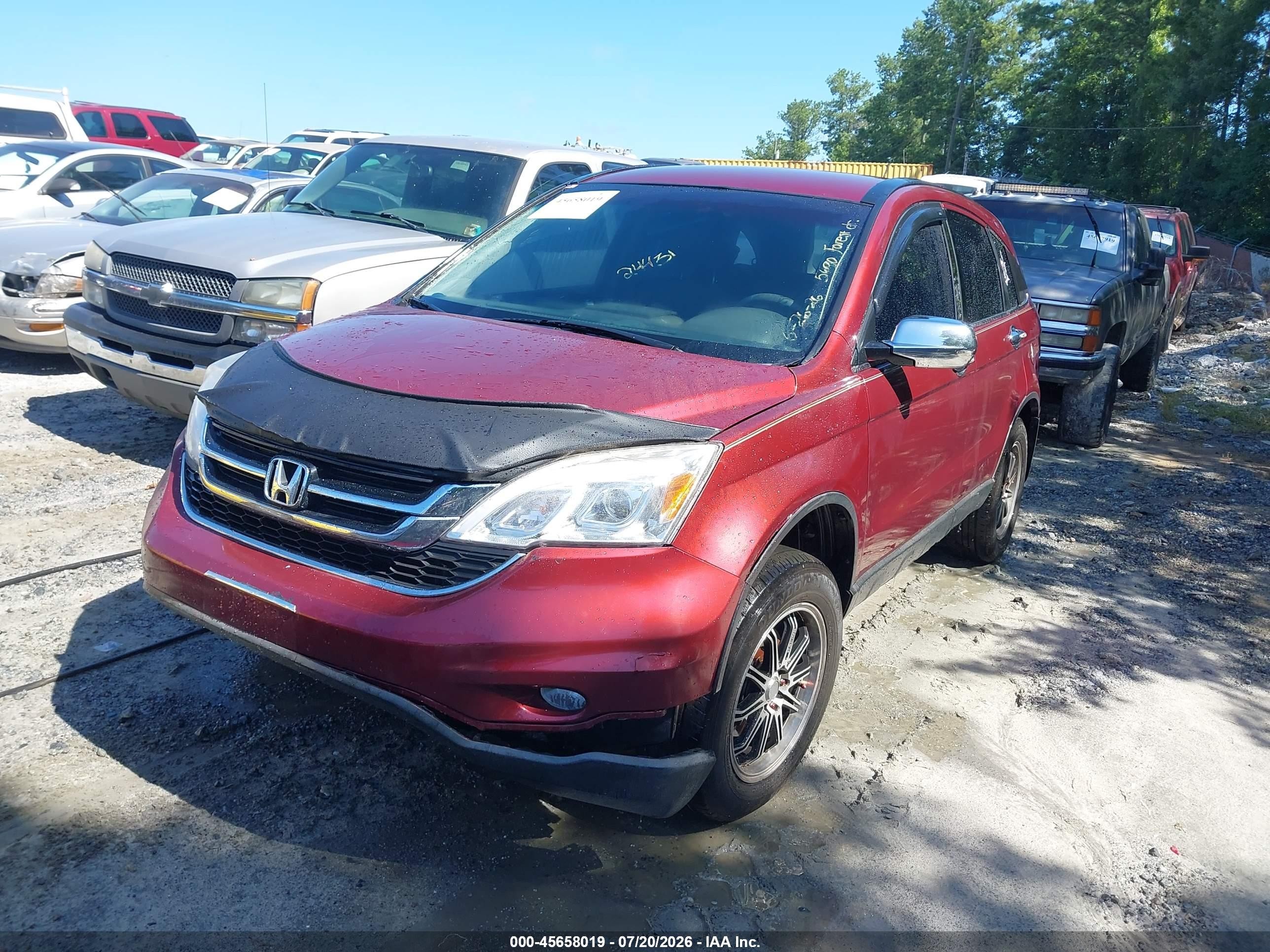 2010 Honda Cr-v Lx Maroon vin: 5J6RE3H39AL024431