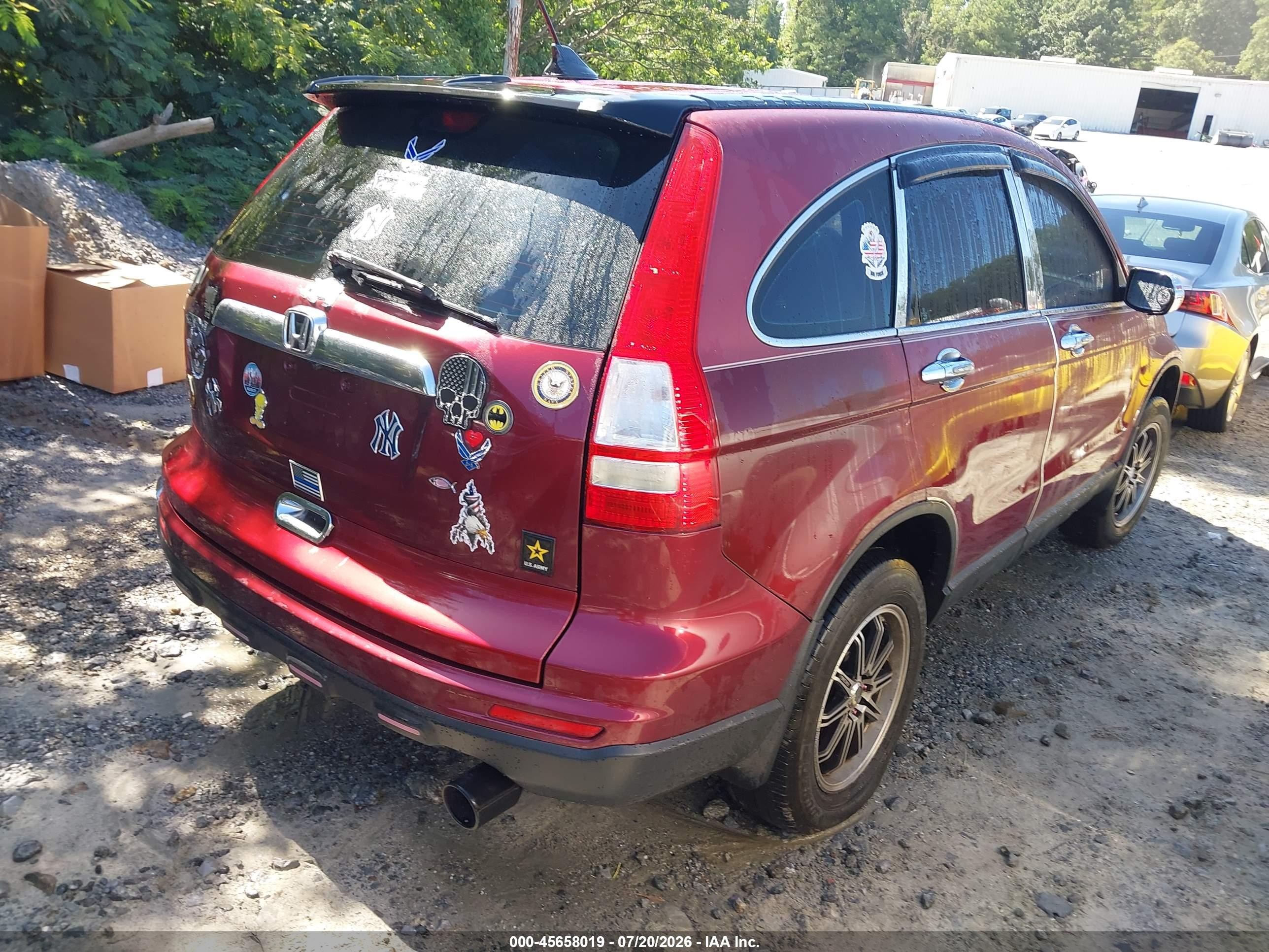 2010 Honda Cr-v Lx Maroon vin: 5J6RE3H39AL024431