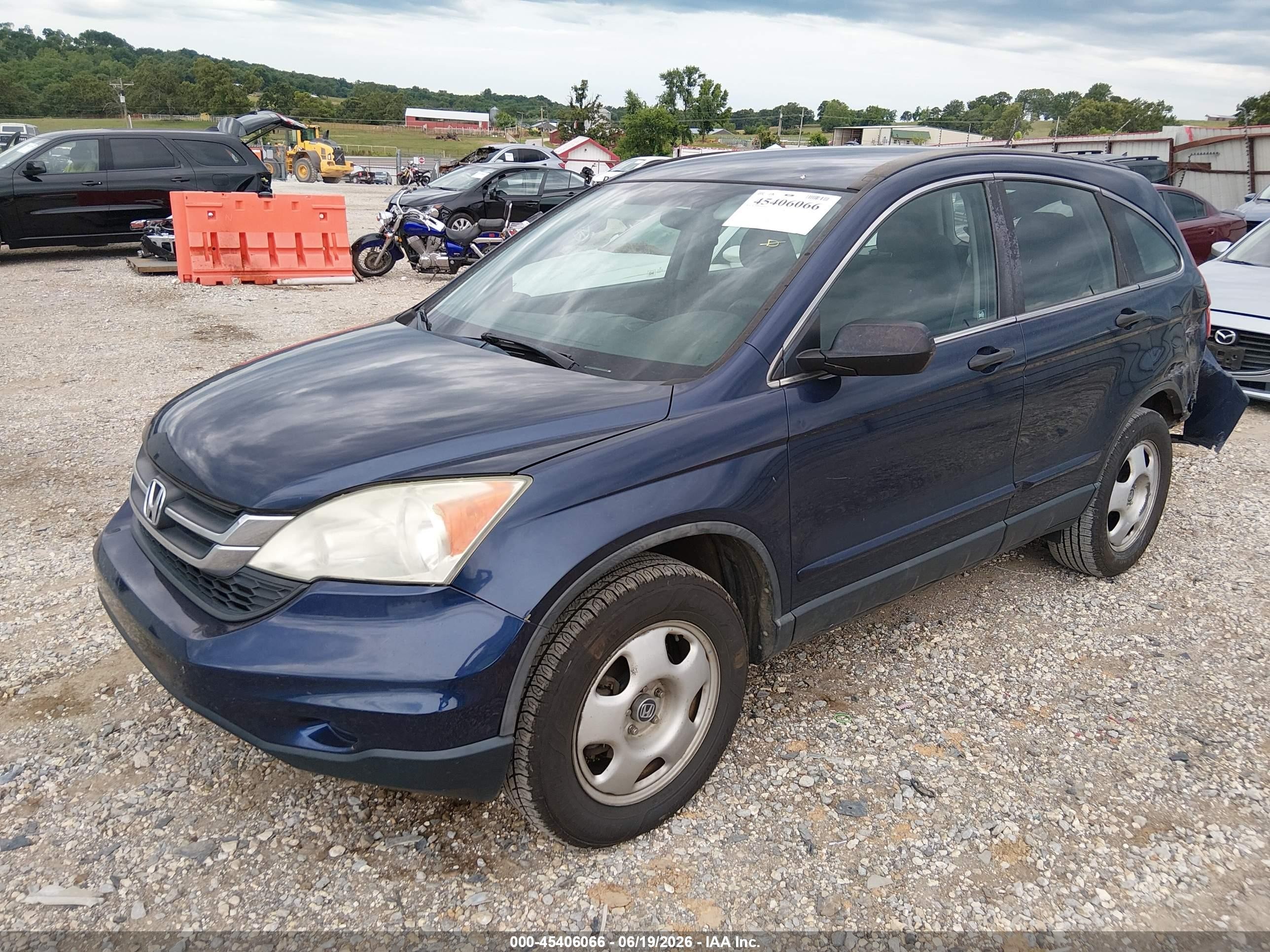 2010 Honda Cr-v Lx Dark Blue vin: 5J6RE3H3XAL017262