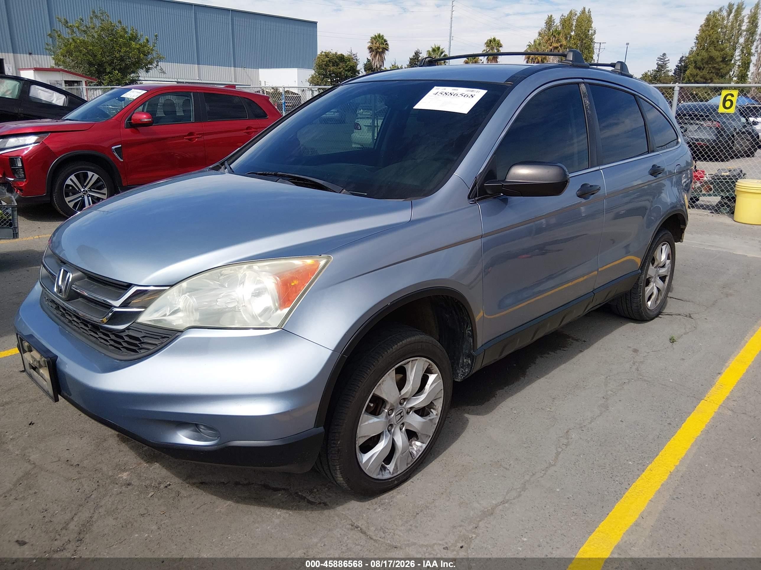 2010 Honda Cr-v Lx Blue vin: 5J6RE3H3XAL026611