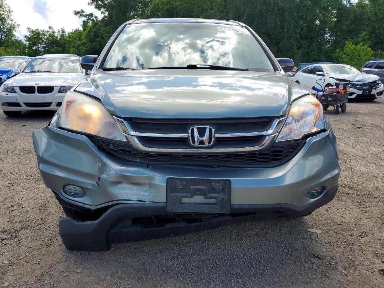 2010 Honda Cr-v Lx Green vin: 5J6RE3H3XAL801148