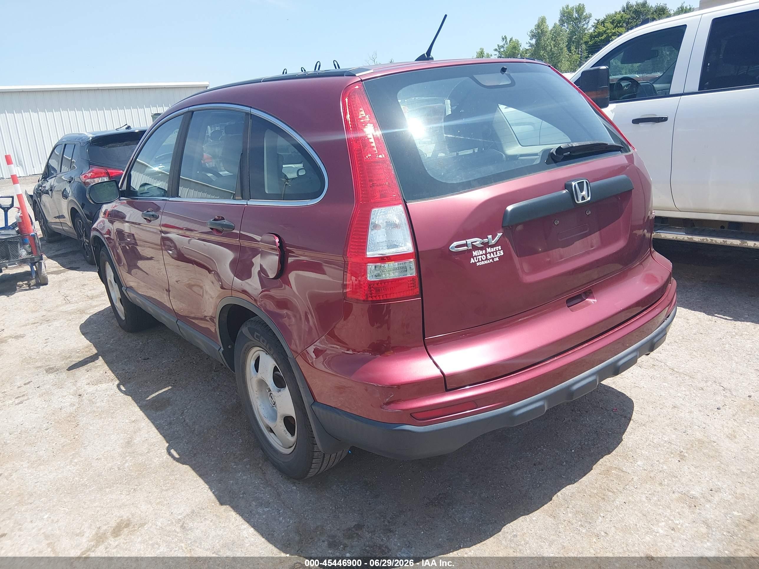 2011 Honda Cr-v Lx Red vin: 5J6RE3H3XBL030045