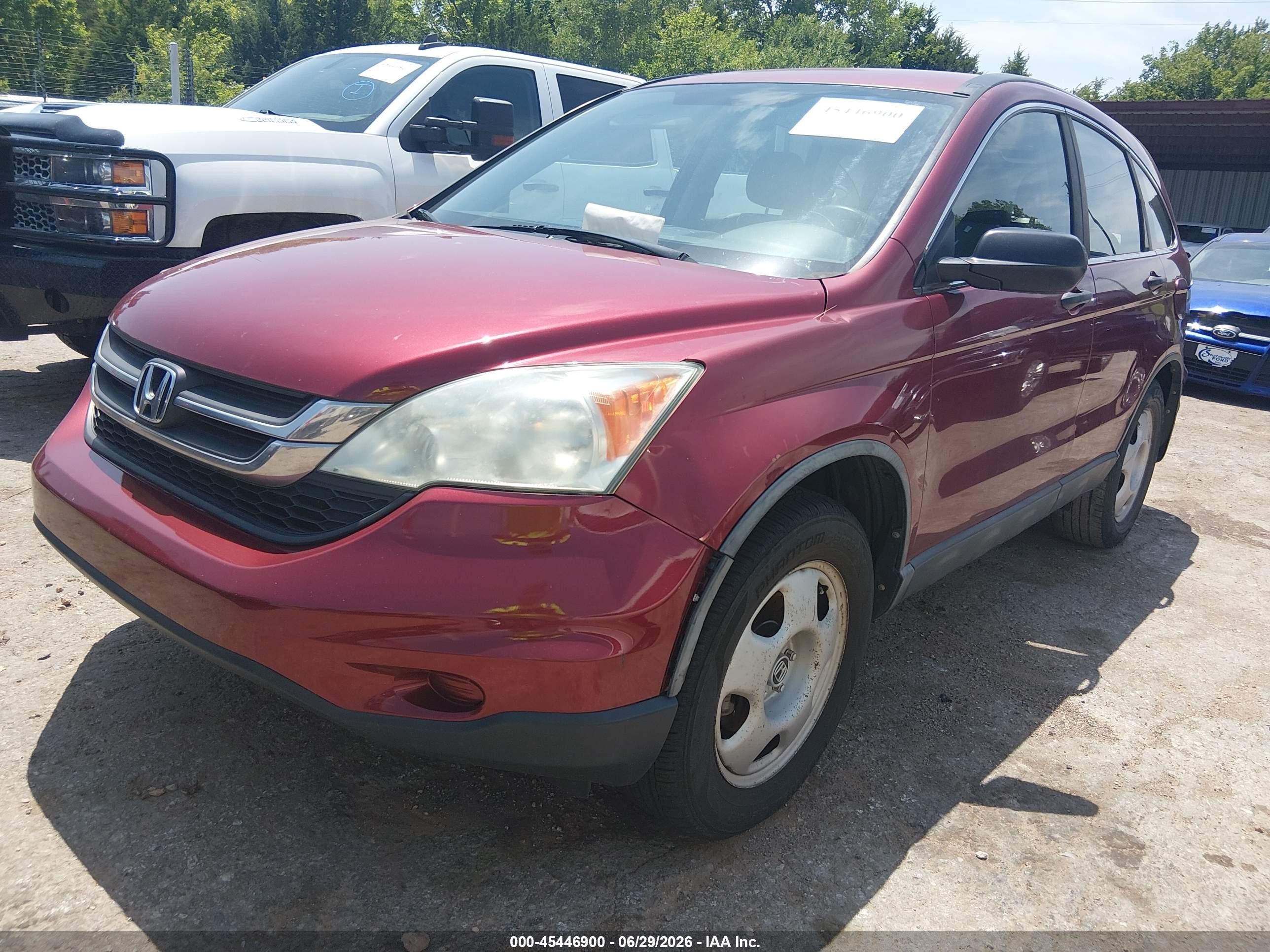 2011 Honda Cr-v Lx Red vin: 5J6RE3H3XBL030045
