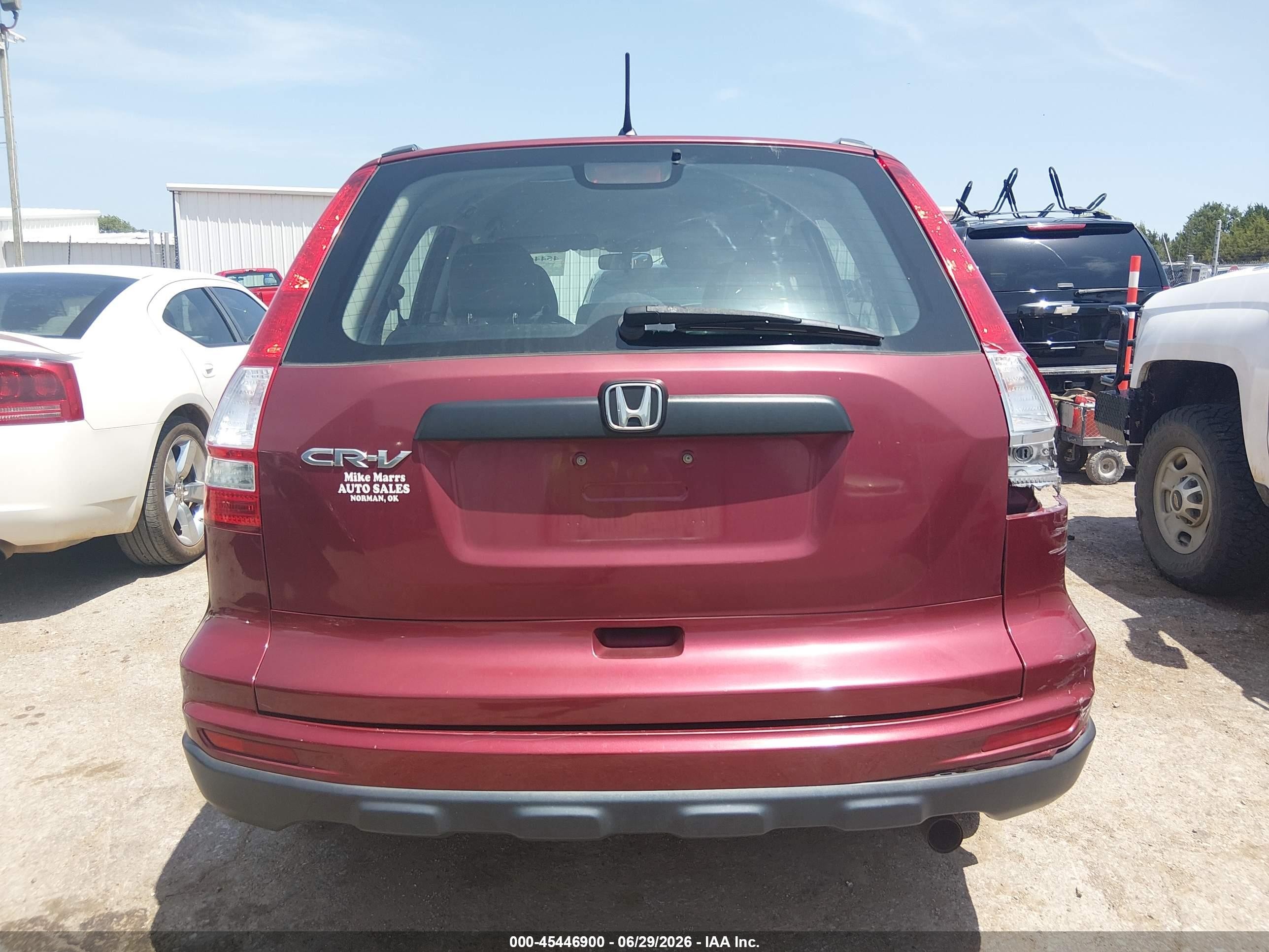 2011 Honda Cr-v Lx Red vin: 5J6RE3H3XBL030045