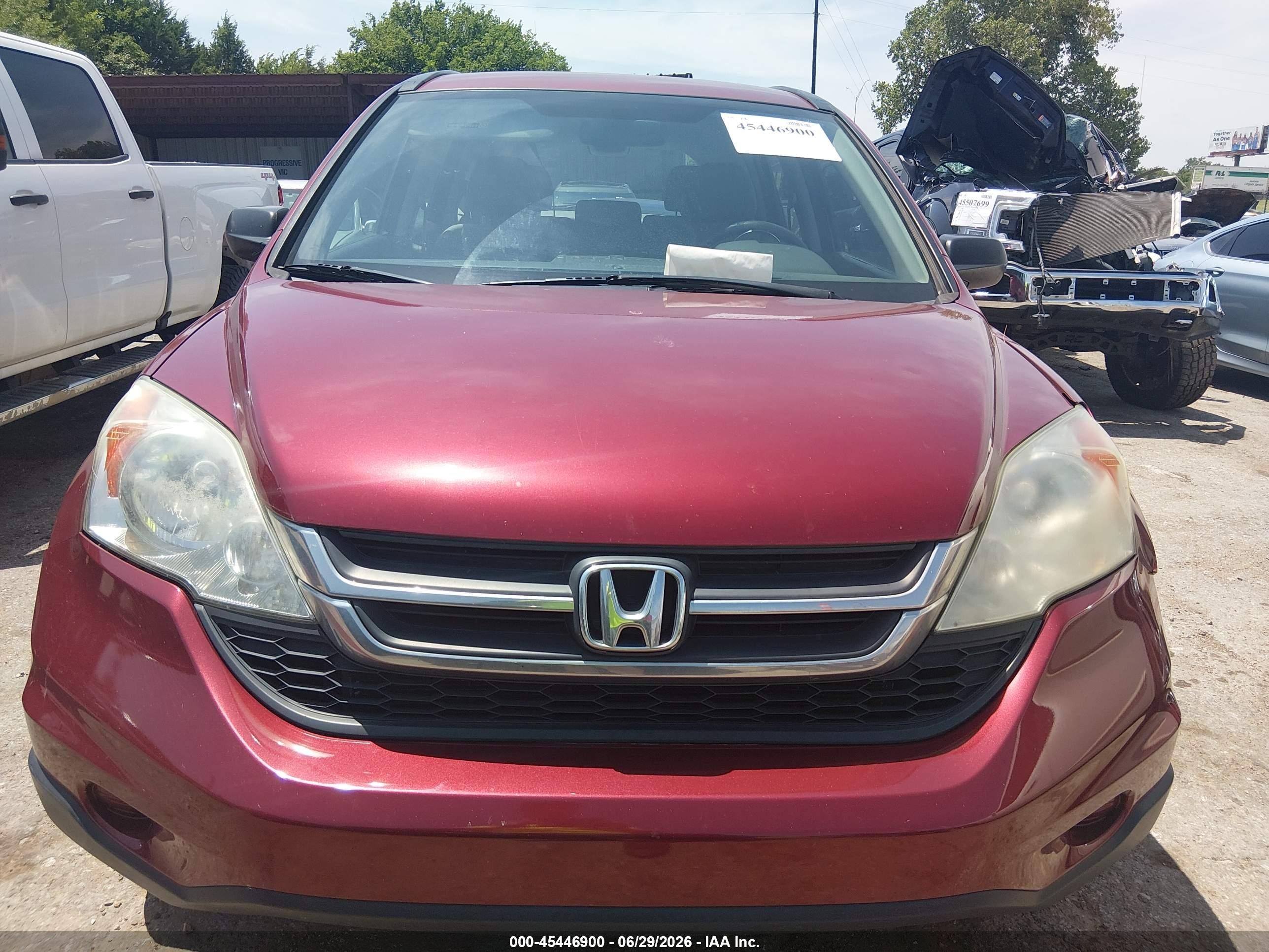 2011 Honda Cr-v Lx Red vin: 5J6RE3H3XBL030045