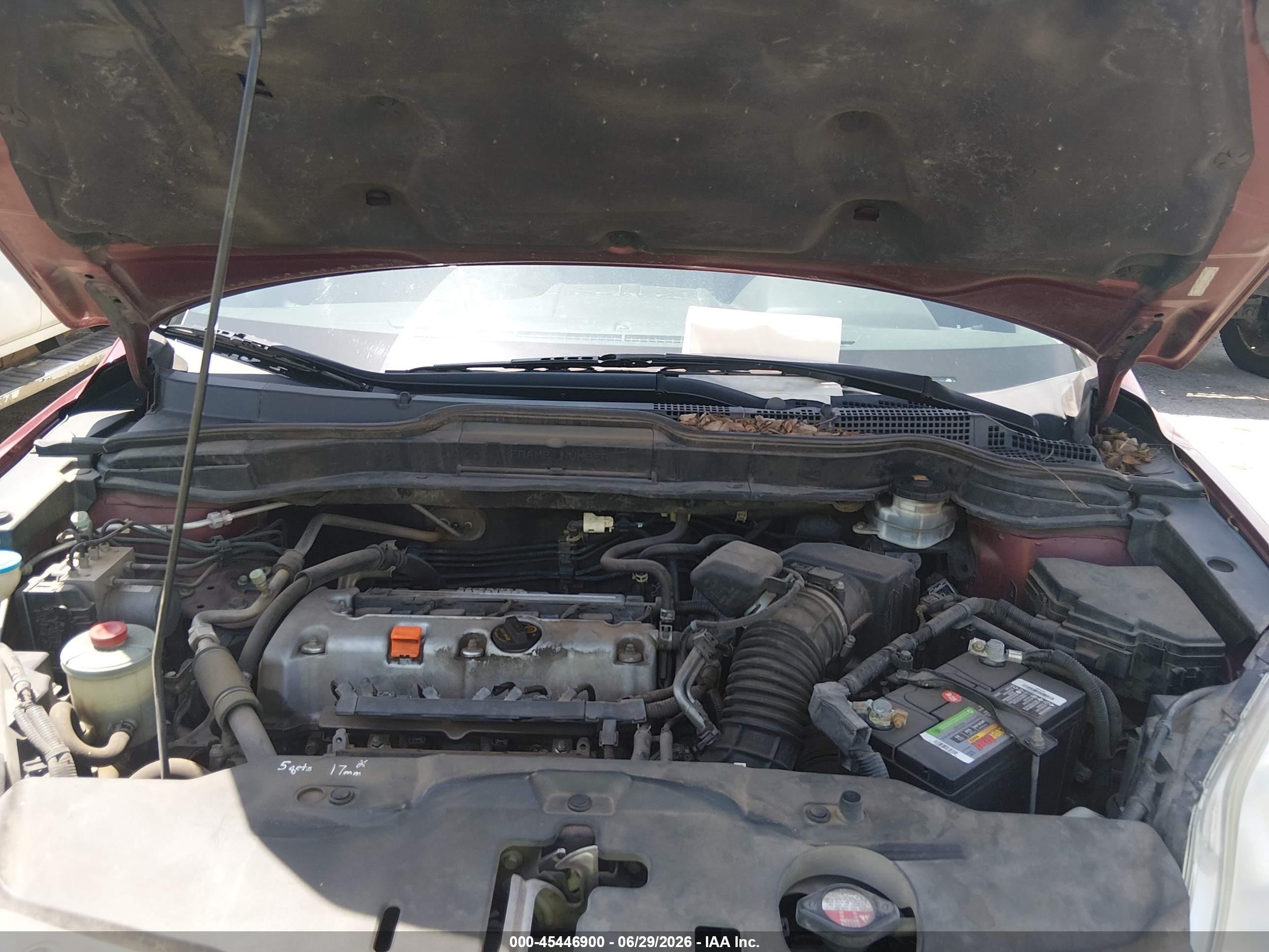 2011 Honda Cr-v Lx Red vin: 5J6RE3H3XBL030045