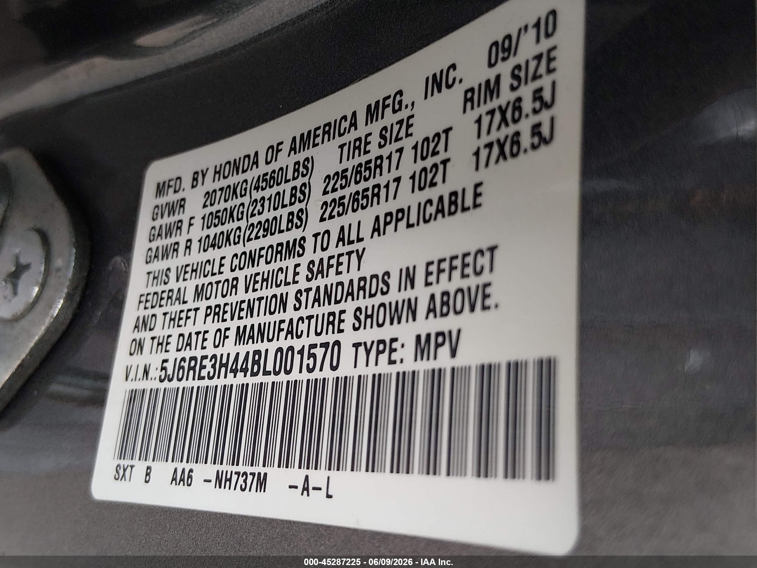 2011 Honda Cr-v Se Gray vin: 5J6RE3H44BL001570
