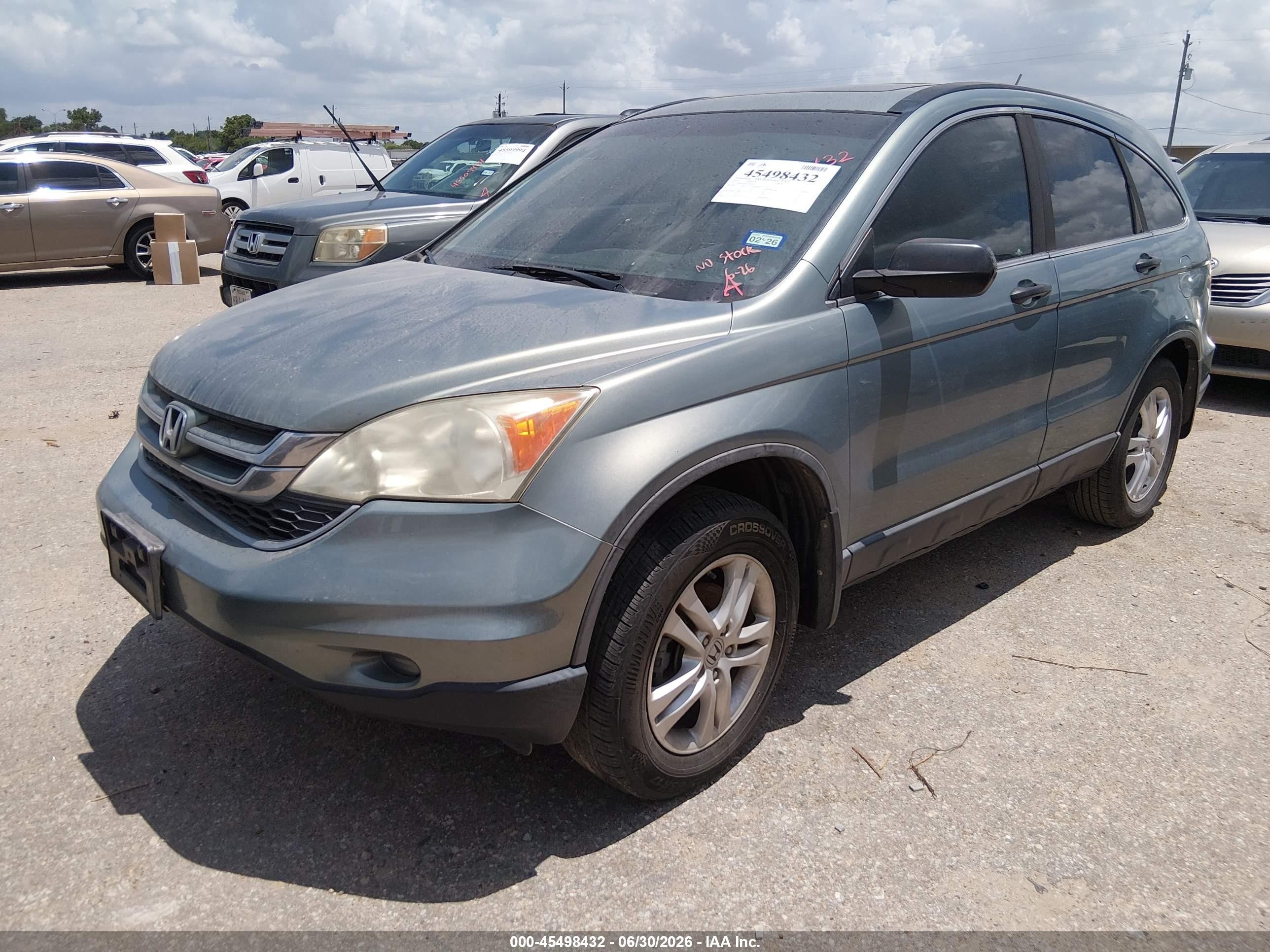 2010 Honda Cr-v Ex Light Blue vin: 5J6RE3H50AL035951