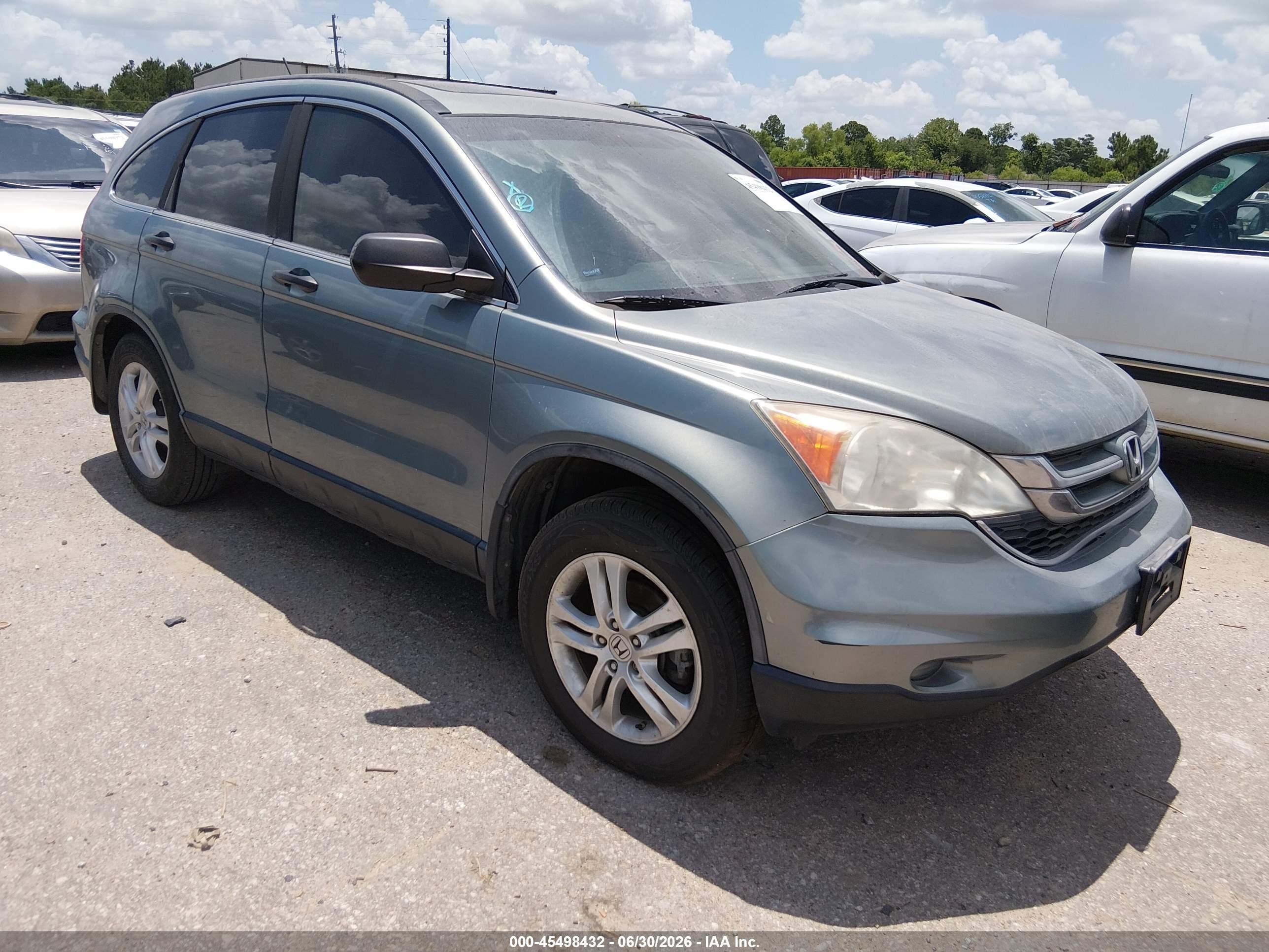 2010 Honda Cr-v Ex Light Blue vin: 5J6RE3H50AL035951