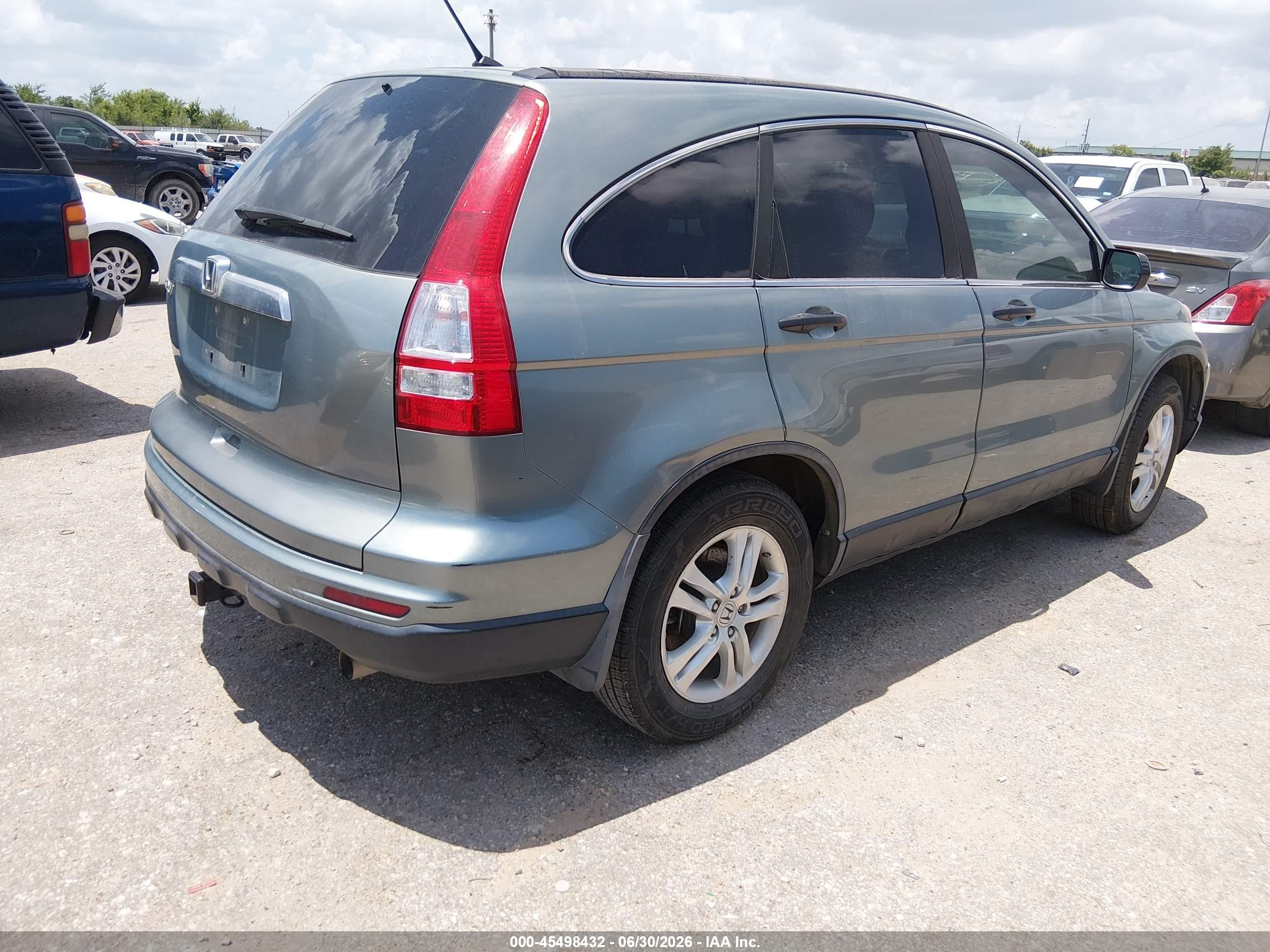 2010 Honda Cr-v Ex Light Blue vin: 5J6RE3H50AL035951