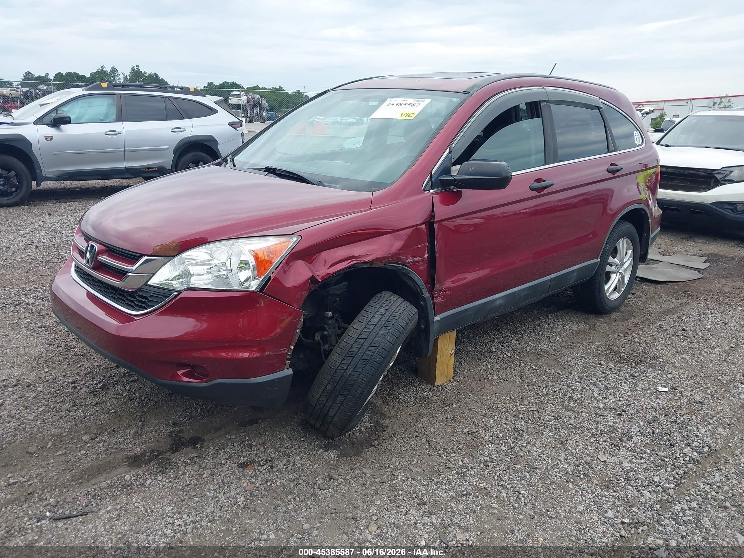 2011 Honda Cr-v Ex Red vin: 5J6RE3H50BL007858