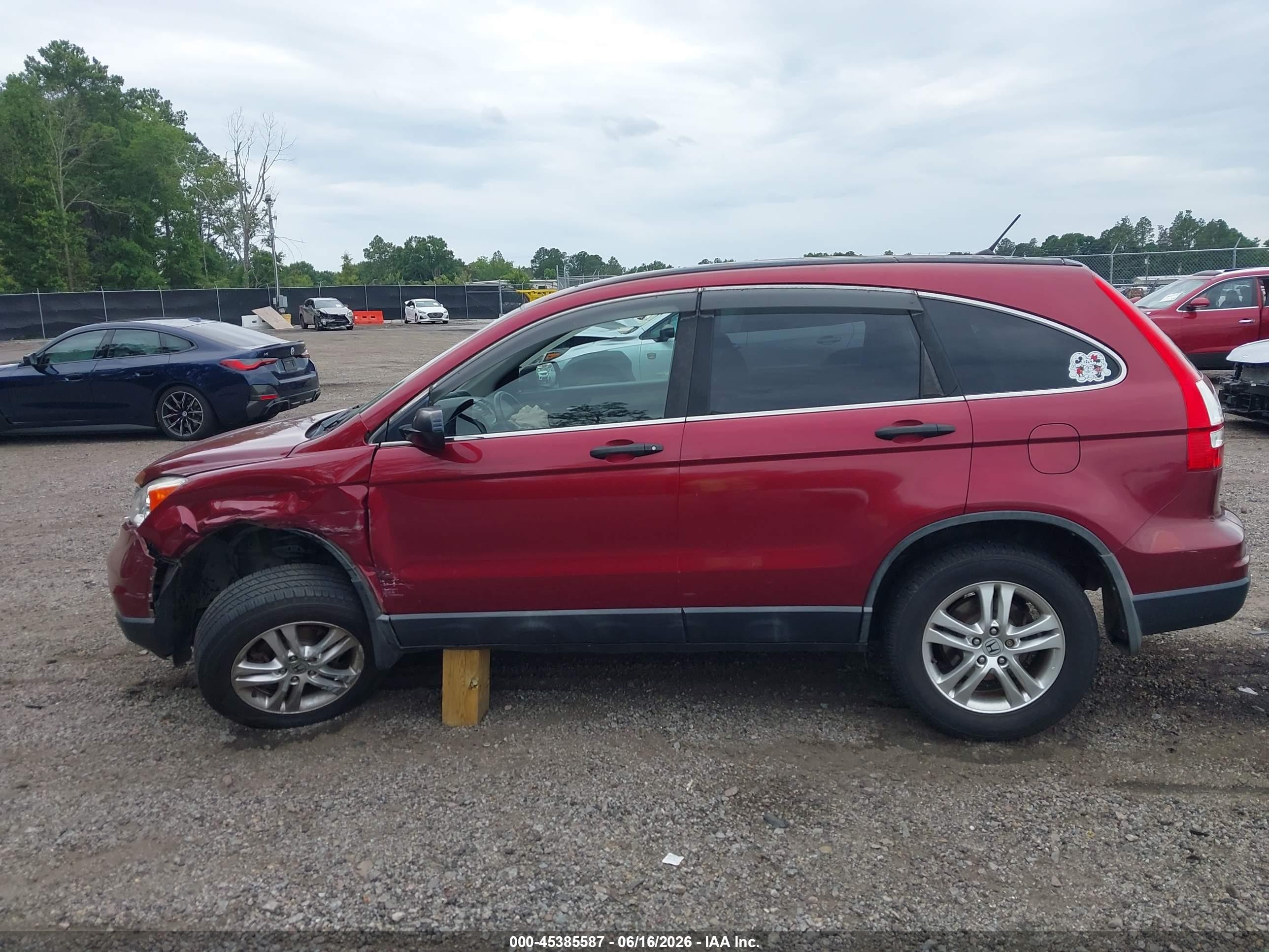 2011 Honda Cr-v Ex Red vin: 5J6RE3H50BL007858