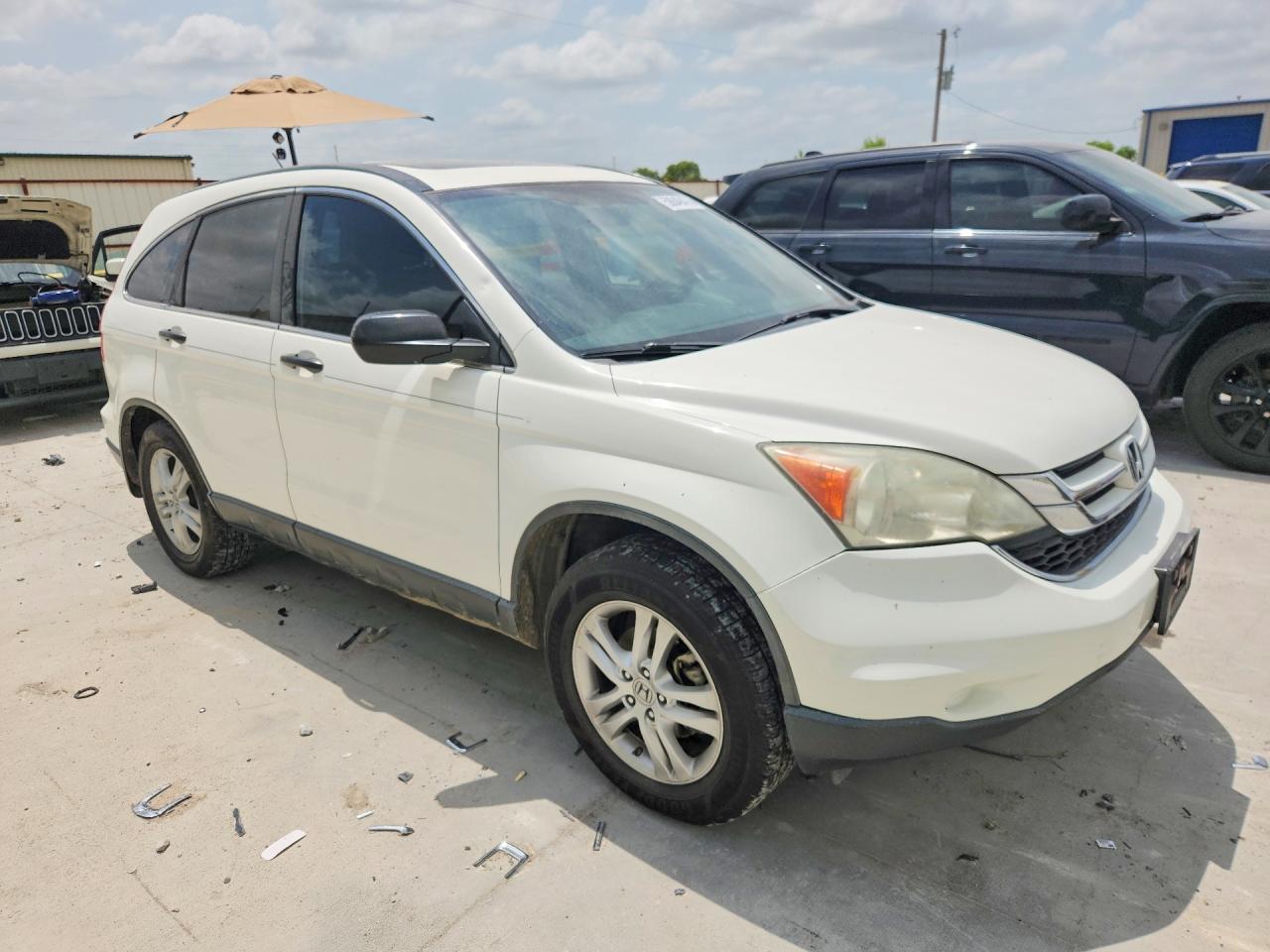 2010 Honda Cr-v Ex White vin: 5J6RE3H51AL029382