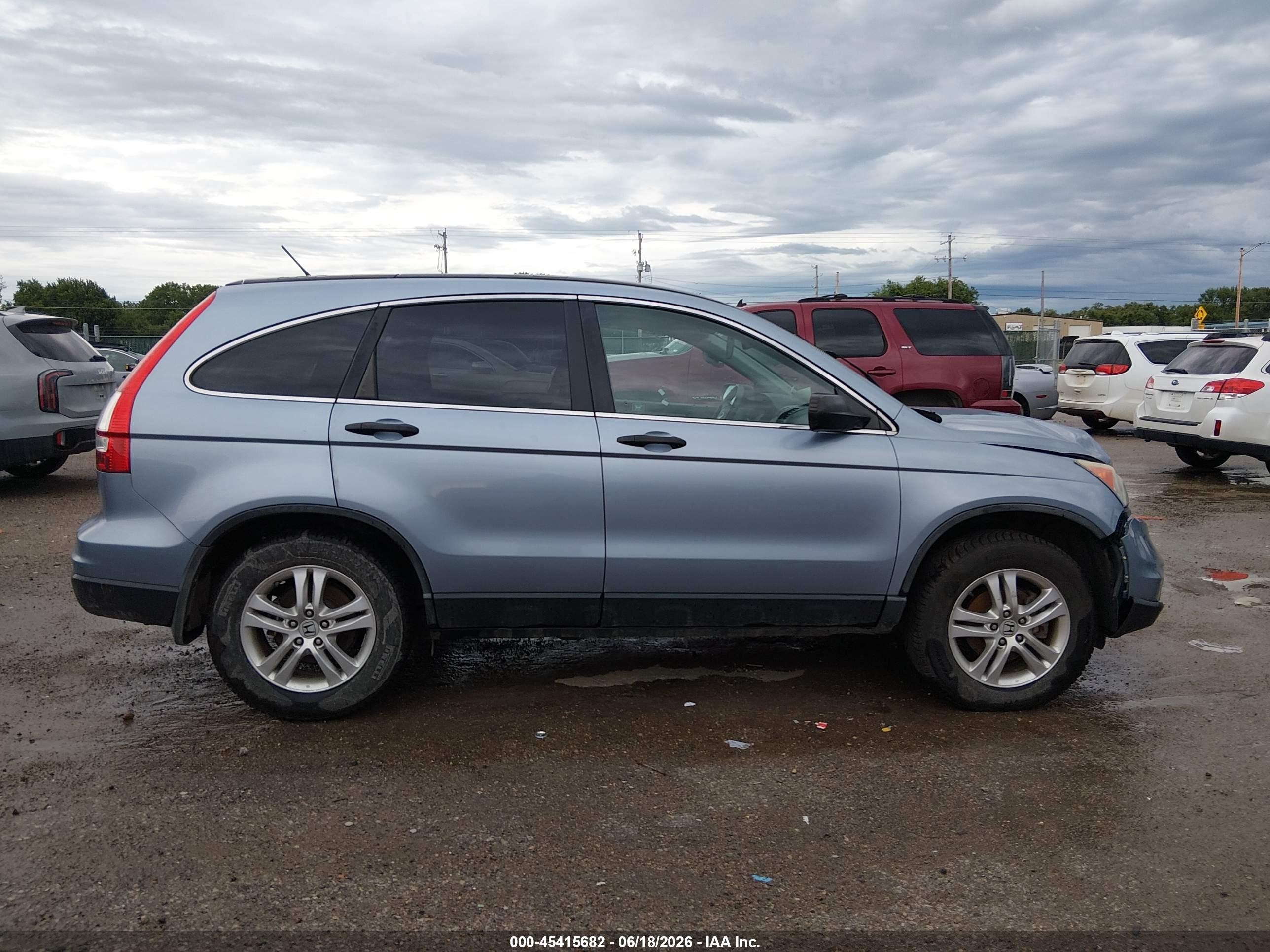 2010 Honda Cr-v Ex Blue vin: 5J6RE3H51AL040222