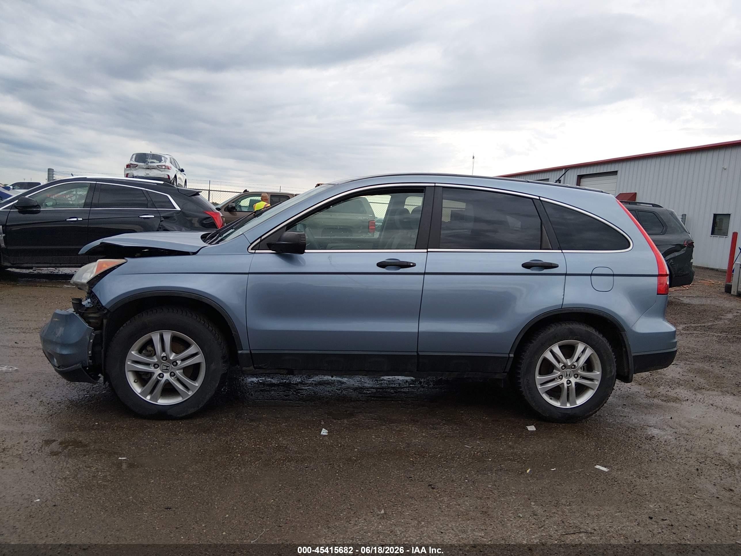 2010 Honda Cr-v Ex Blue vin: 5J6RE3H51AL040222