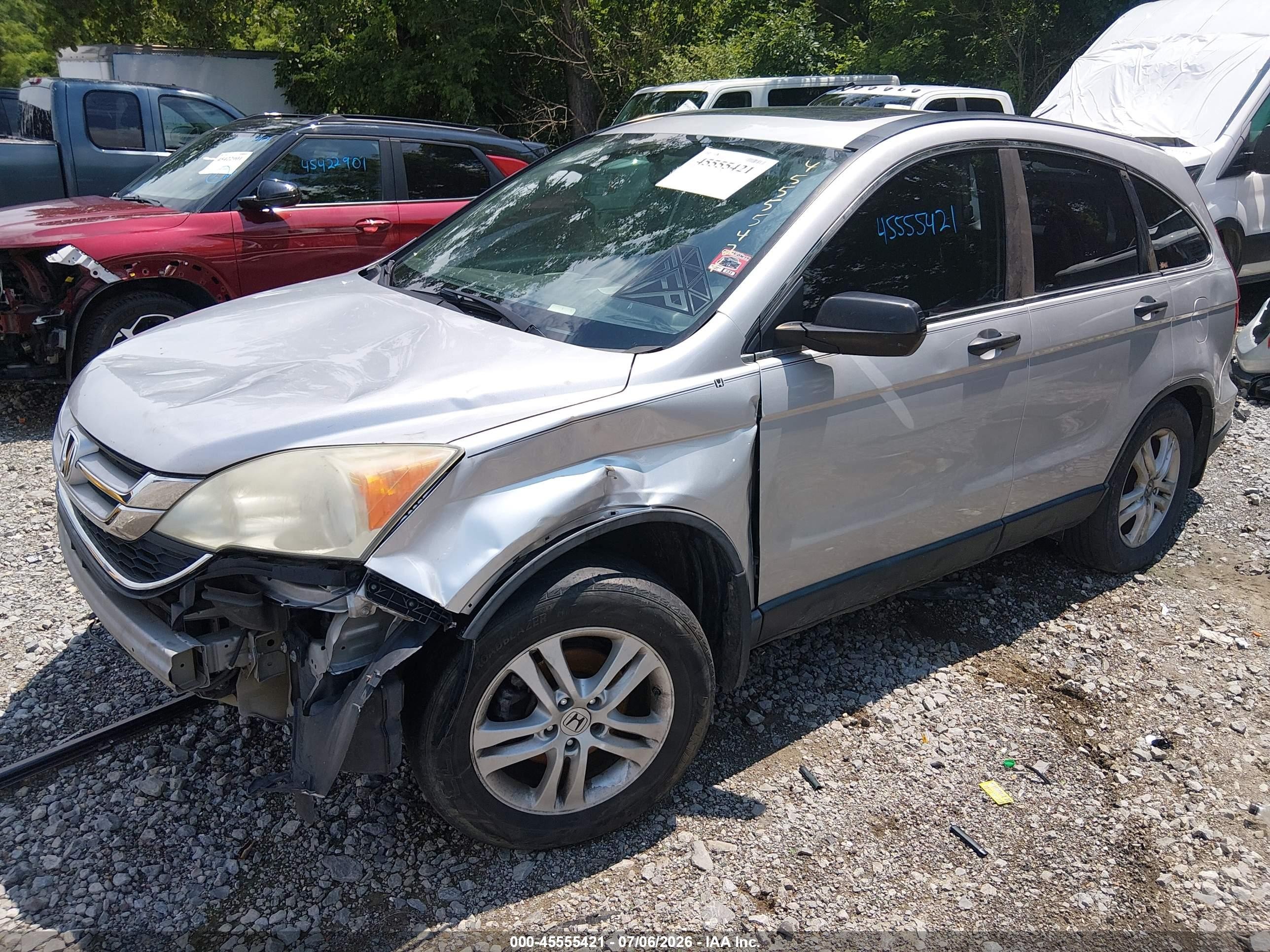 2011 Honda Cr-v Ex Silver vin: 5J6RE3H51BL045180
