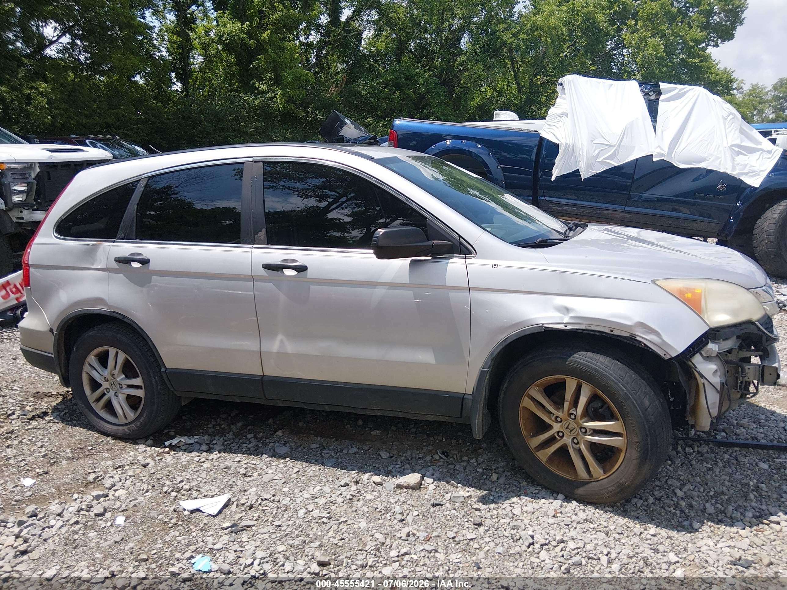 2011 Honda Cr-v Ex Silver vin: 5J6RE3H51BL045180