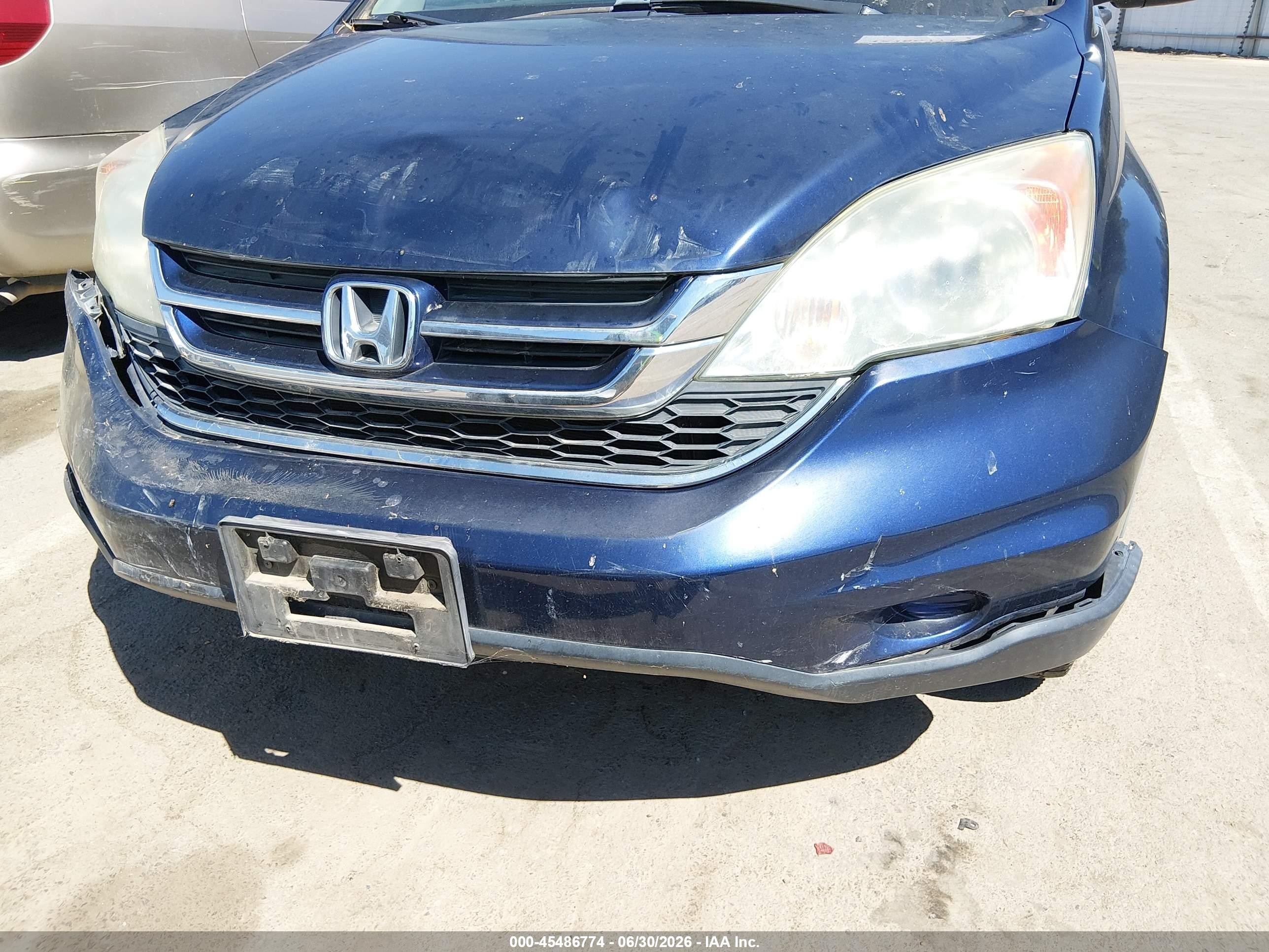 2010 Honda Cr-v Ex Blue vin: 5J6RE3H52AL011487