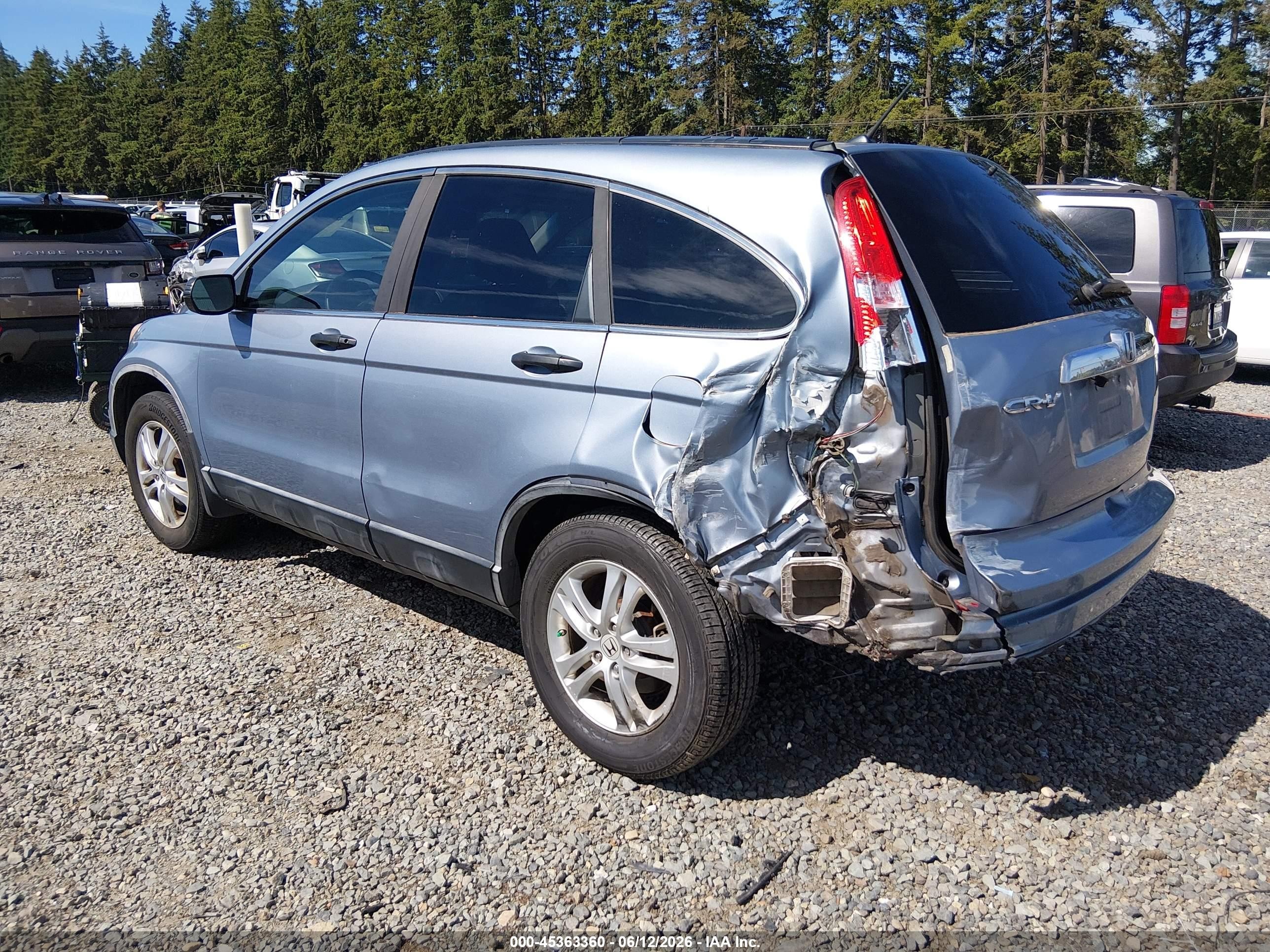 2010 Honda Cr-v Ex Blue vin: 5J6RE3H52AL040259