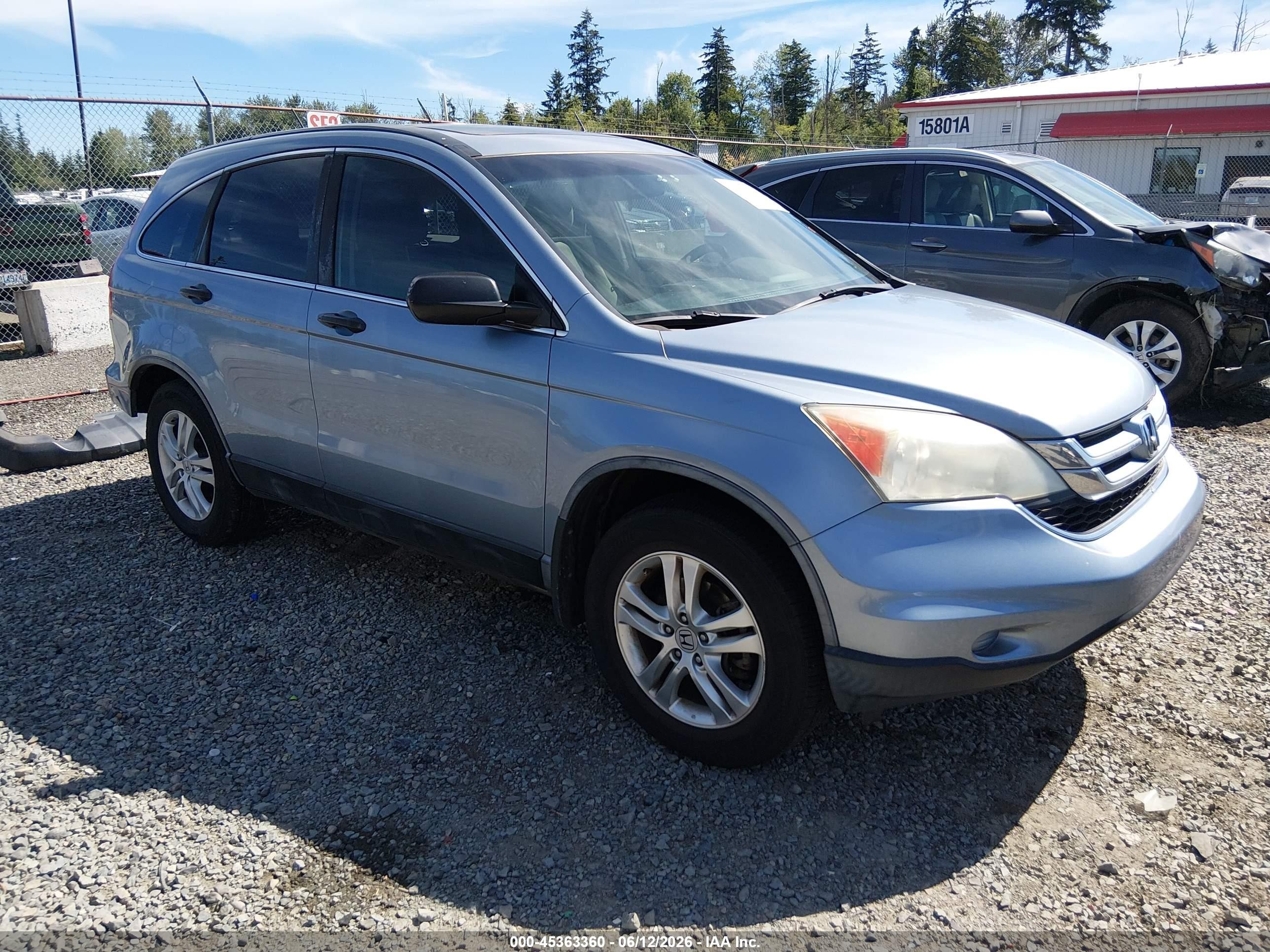 2010 Honda Cr-v Ex Blue vin: 5J6RE3H52AL040259