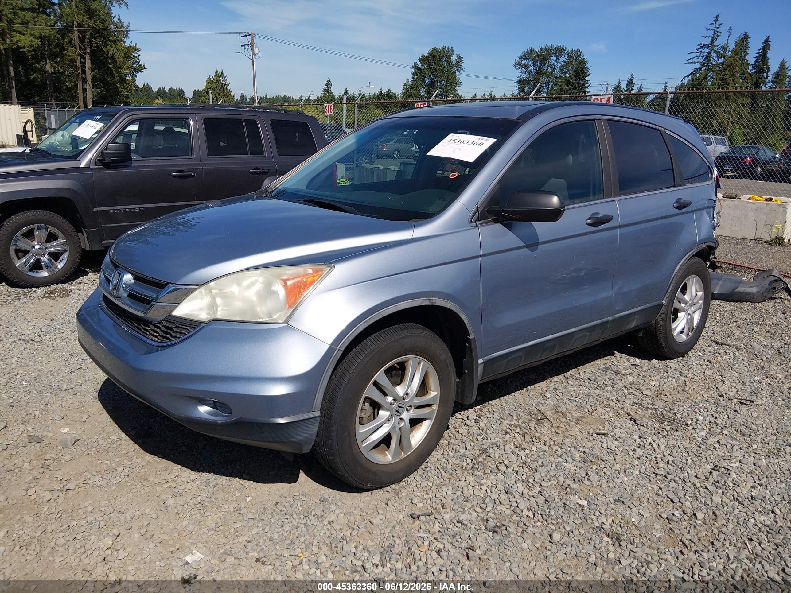 2010 Honda Cr-v Ex Blue vin: 5J6RE3H52AL040259
