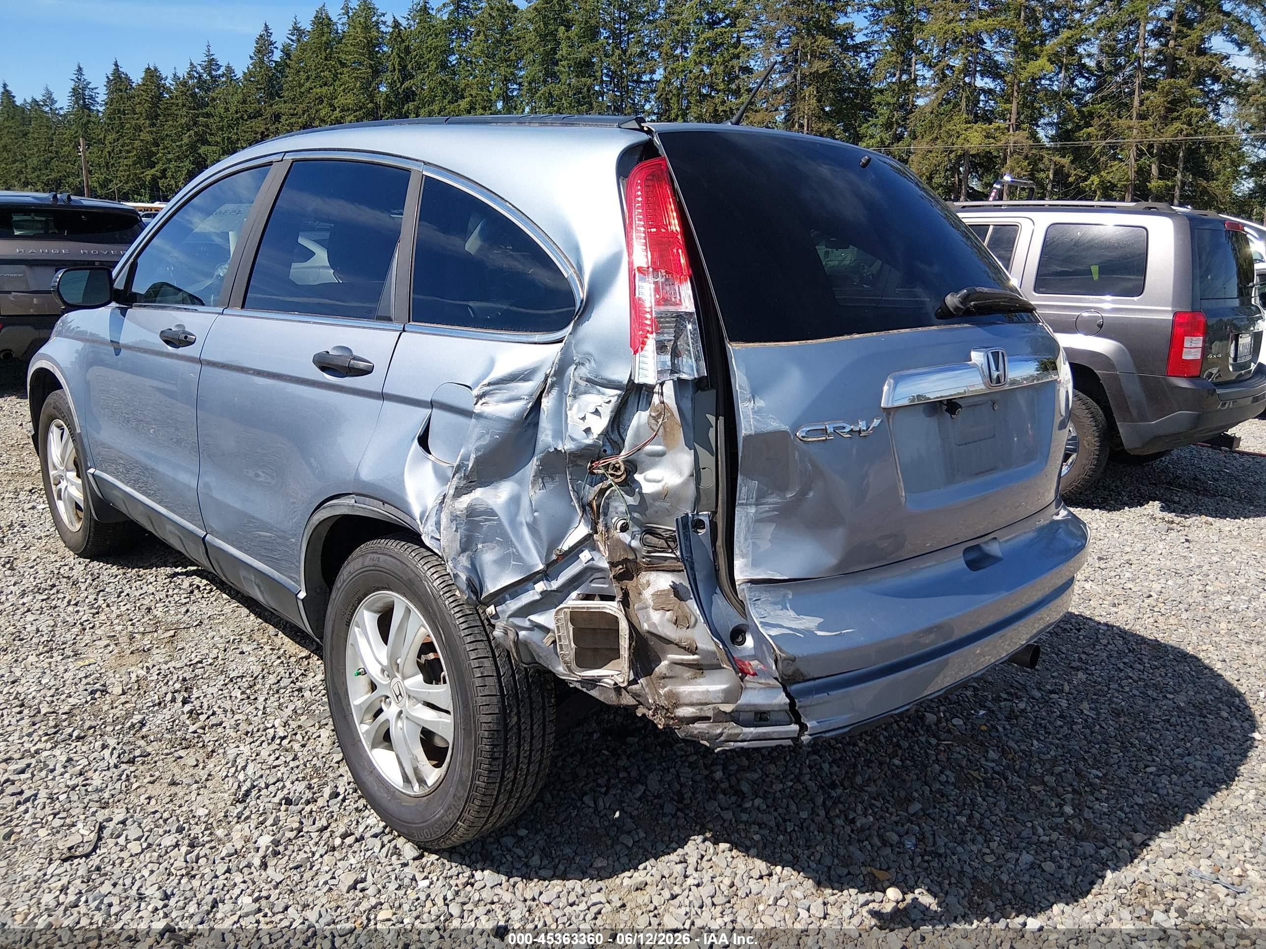 2010 Honda Cr-v Ex Blue vin: 5J6RE3H52AL040259