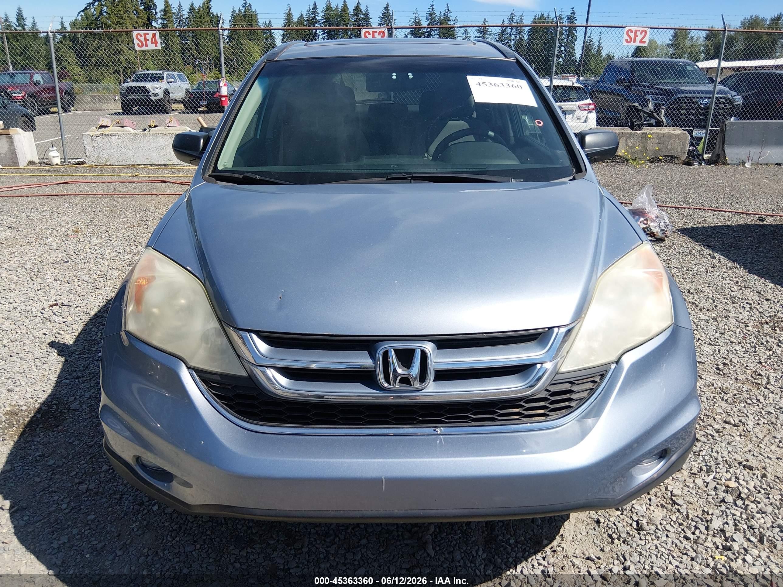 2010 Honda Cr-v Ex Blue vin: 5J6RE3H52AL040259