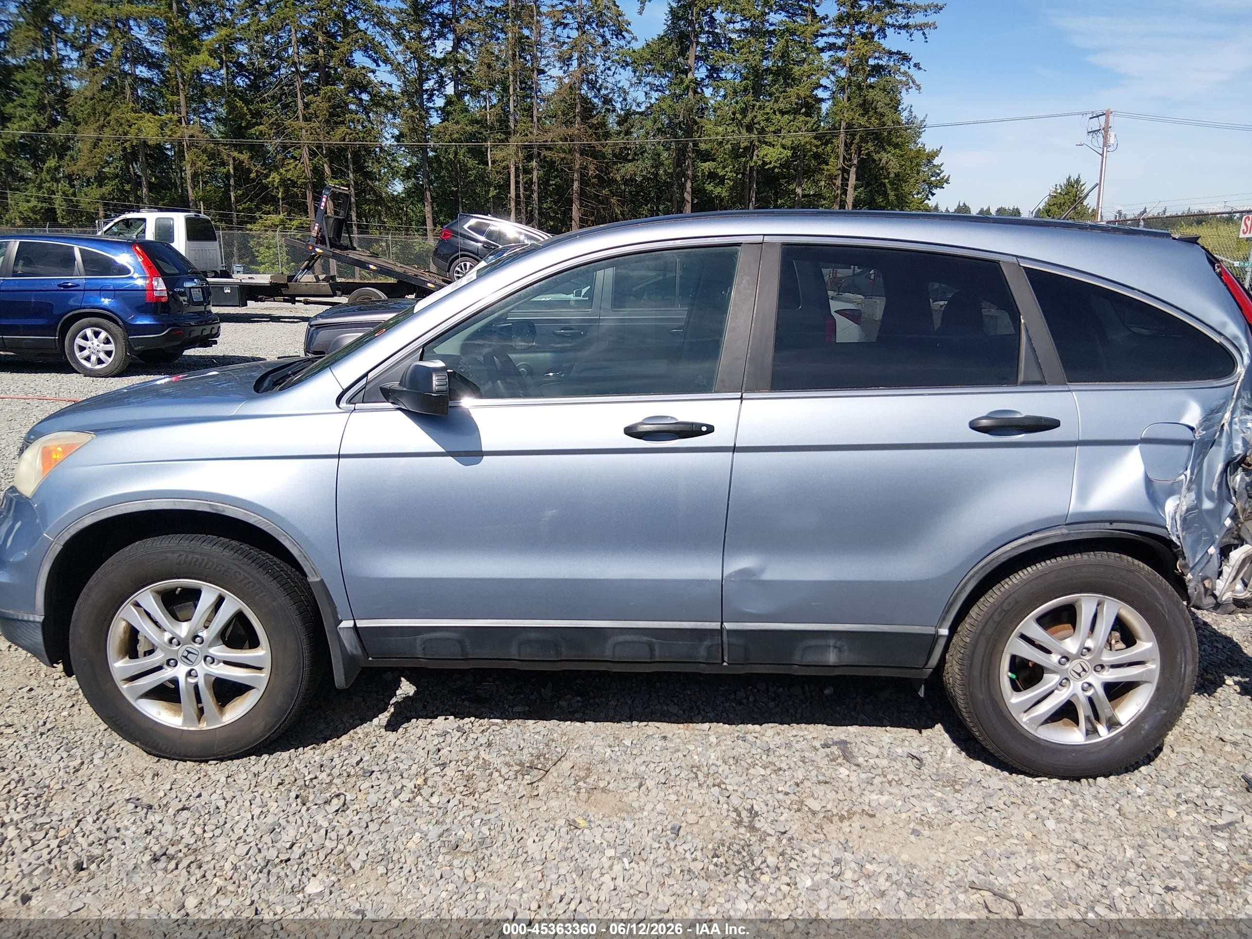 2010 Honda Cr-v Ex Blue vin: 5J6RE3H52AL040259