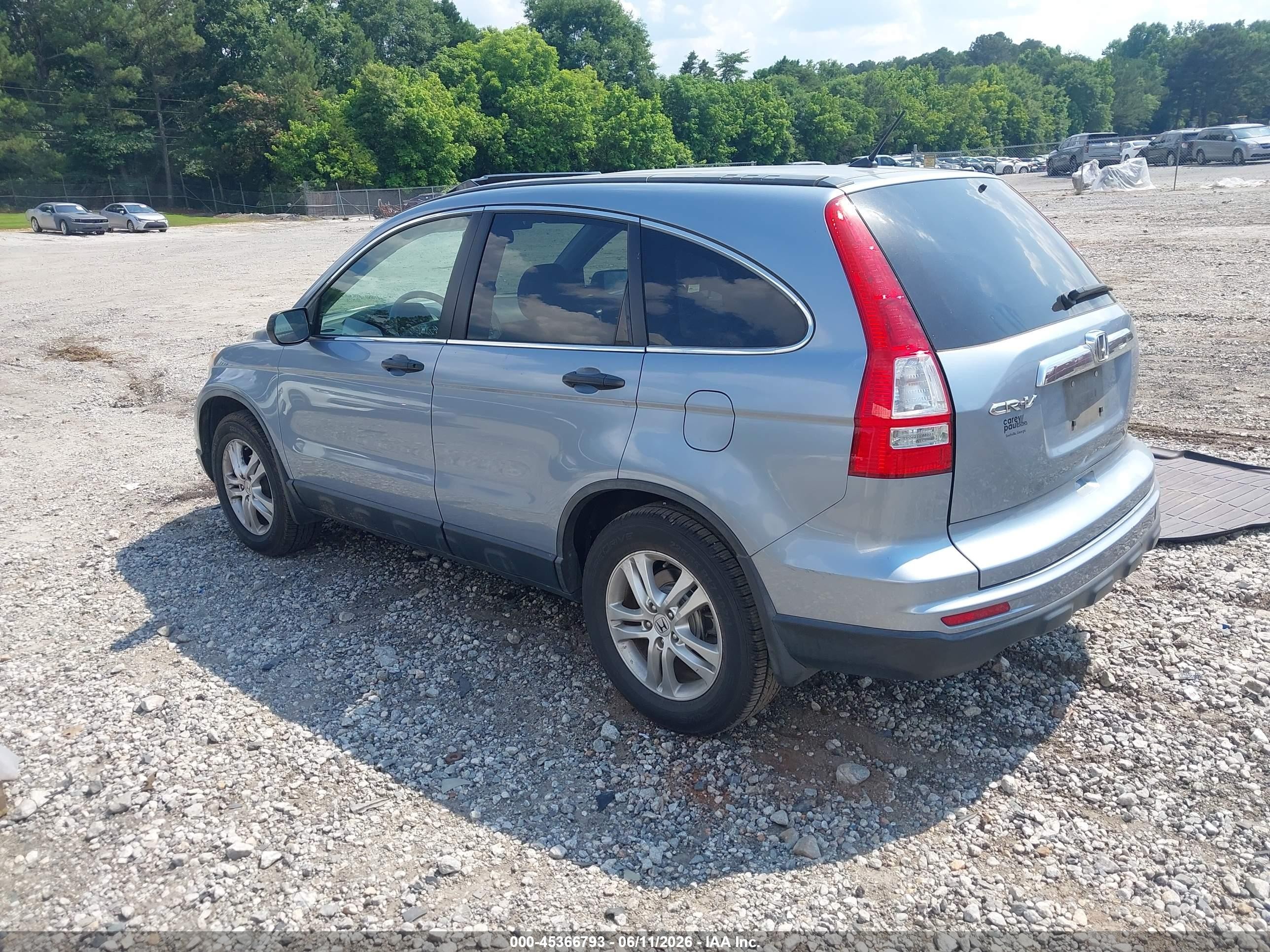 2011 Honda Cr-v Ex Blue vin: 5J6RE3H54BL003327