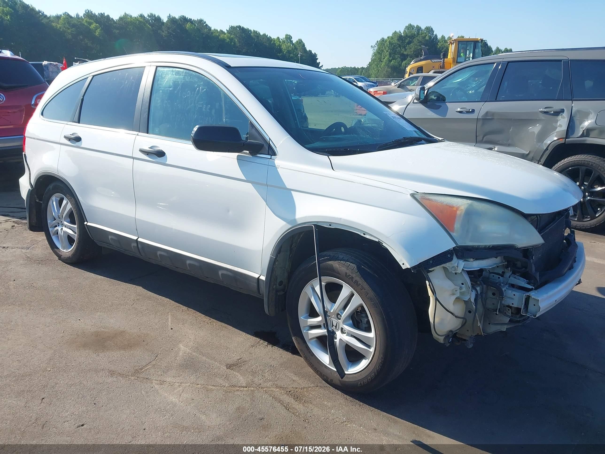 2010 Honda Cr-v Ex White vin: 5J6RE3H55AL012116