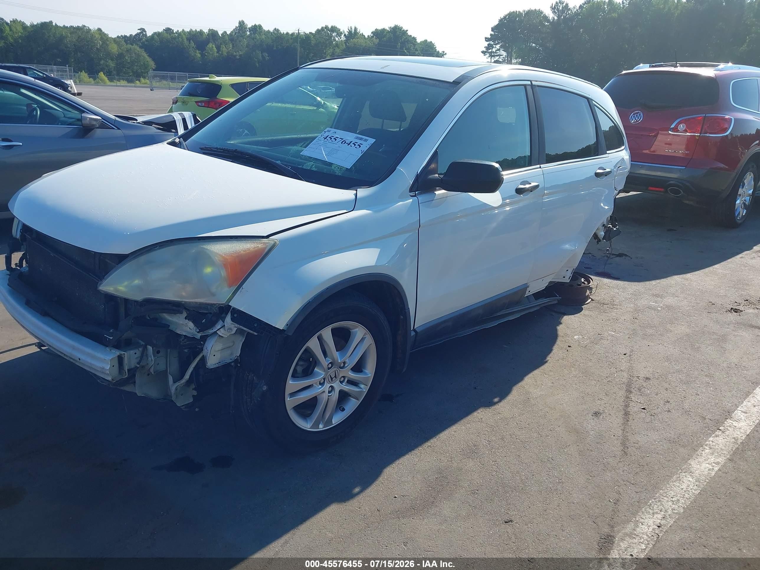 2010 Honda Cr-v Ex White vin: 5J6RE3H55AL012116